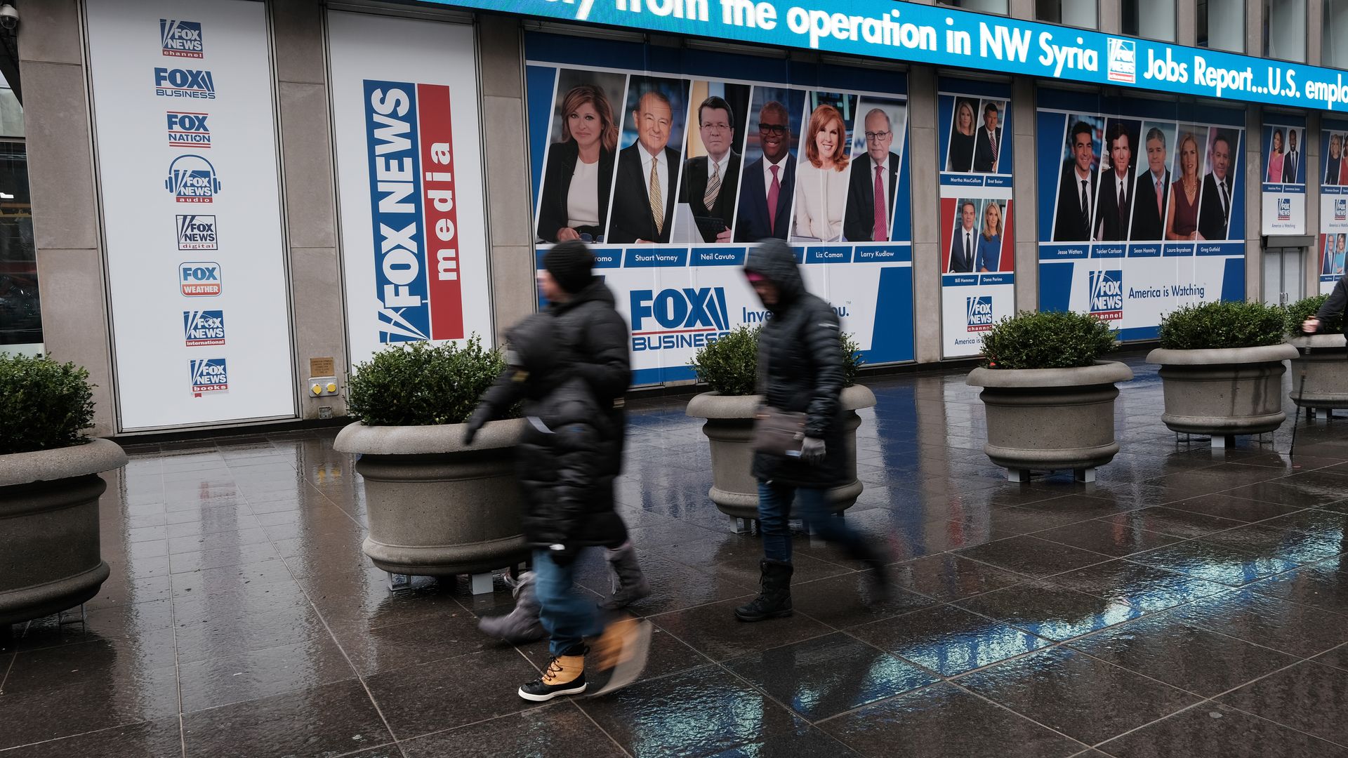 Fox News ticker in New York
