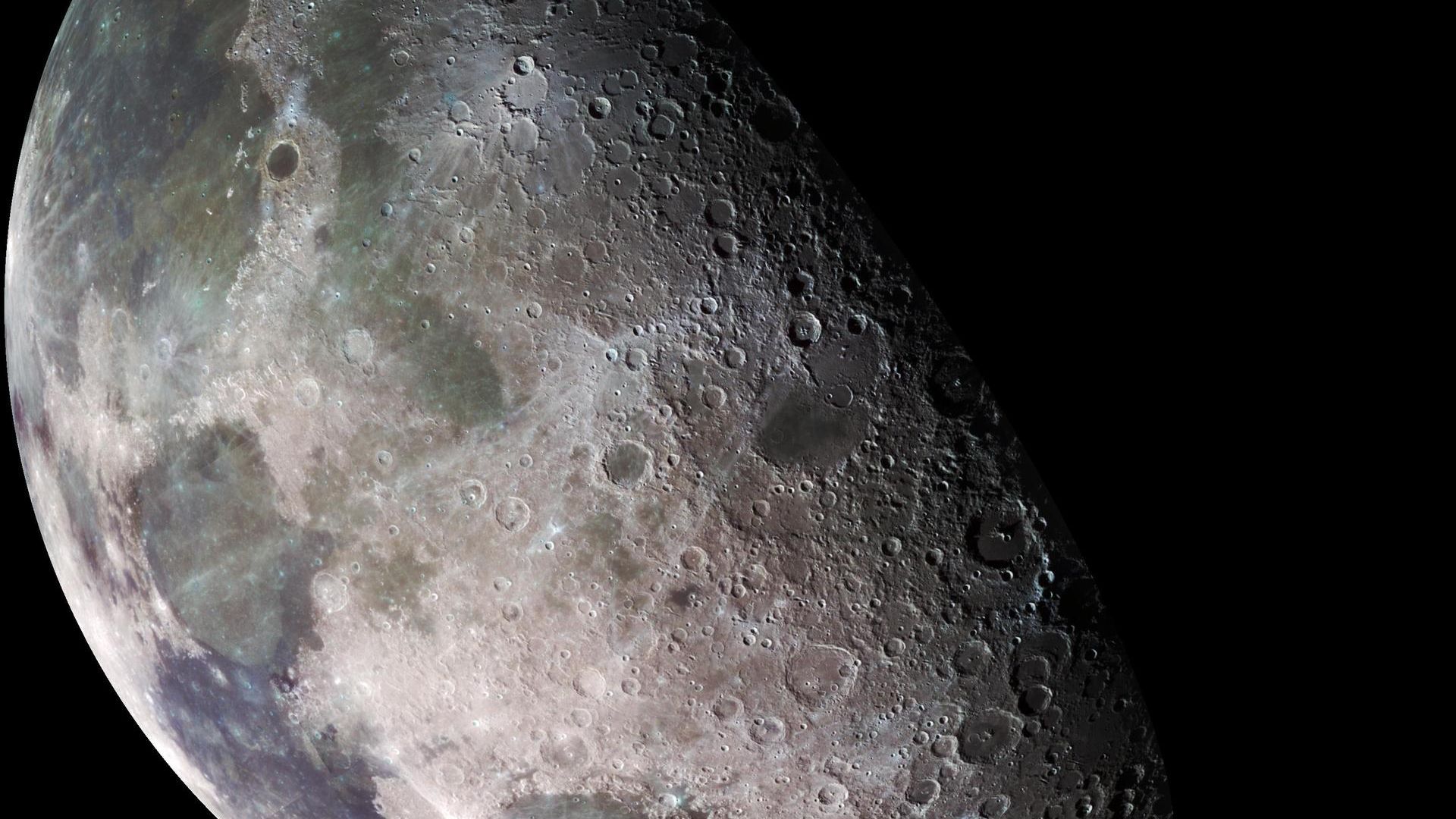 The Moon seen at half phase