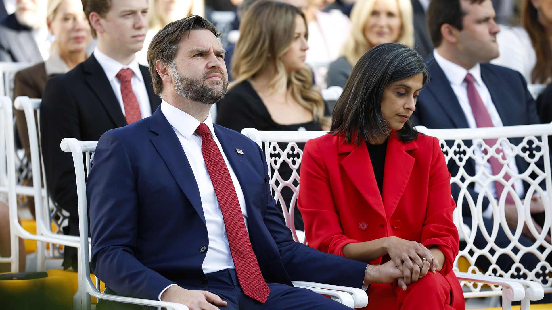 Vice President JD Vance at the White House to watch President Trump posthumously award Charlie Kirk the Presidential Medal of Freedom on Oct. 14.