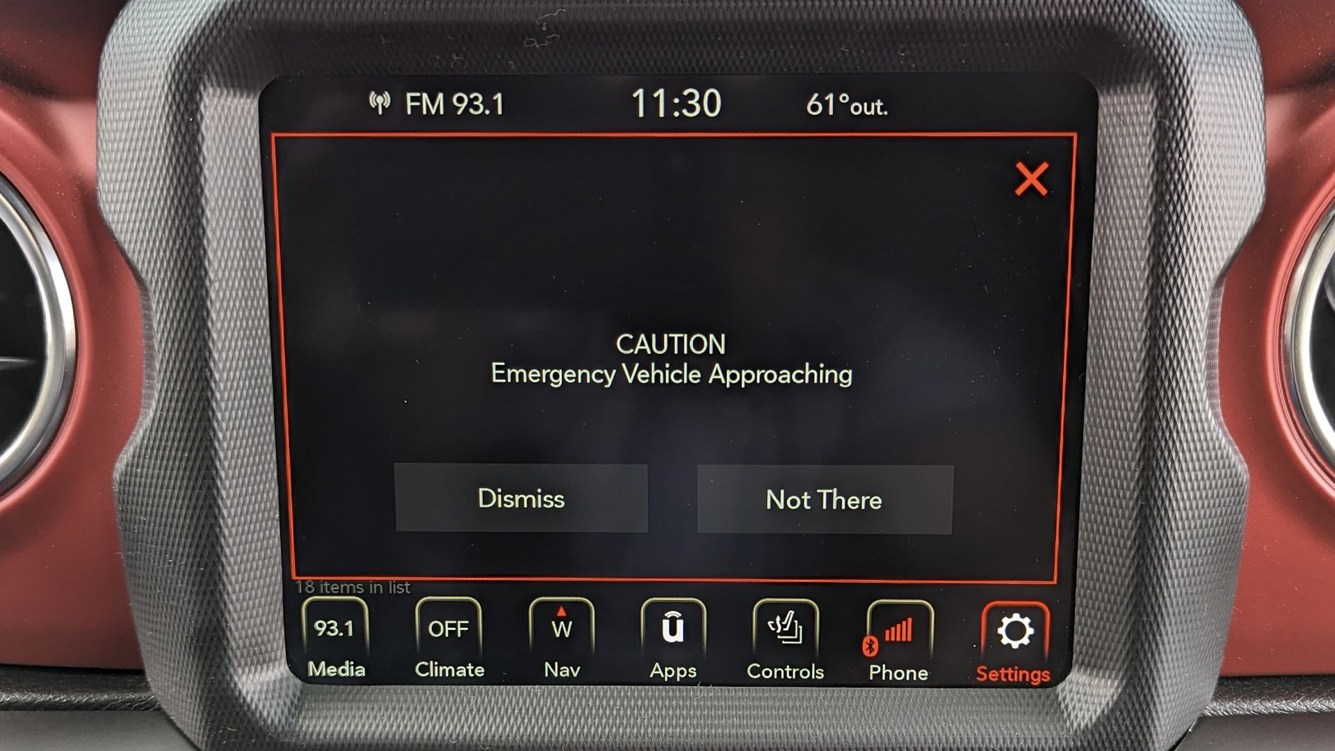 Stellantis' emergency vehicle alert system warns drivers of an emergency vehicle approaching.