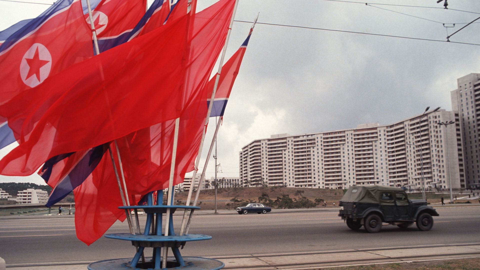 Kwangbok Street in Pyongyang.