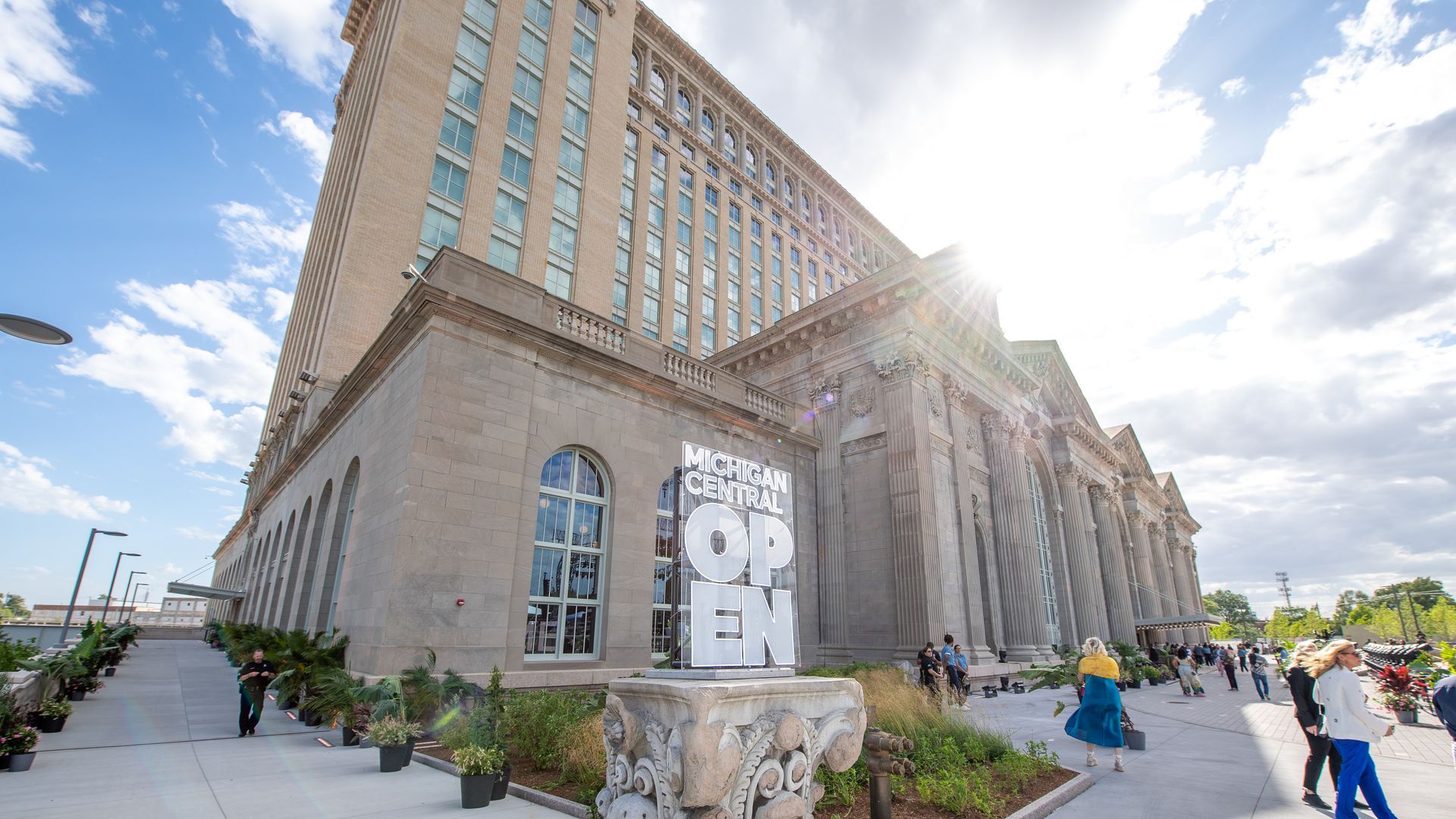 A view of Michigan Central from the outside.