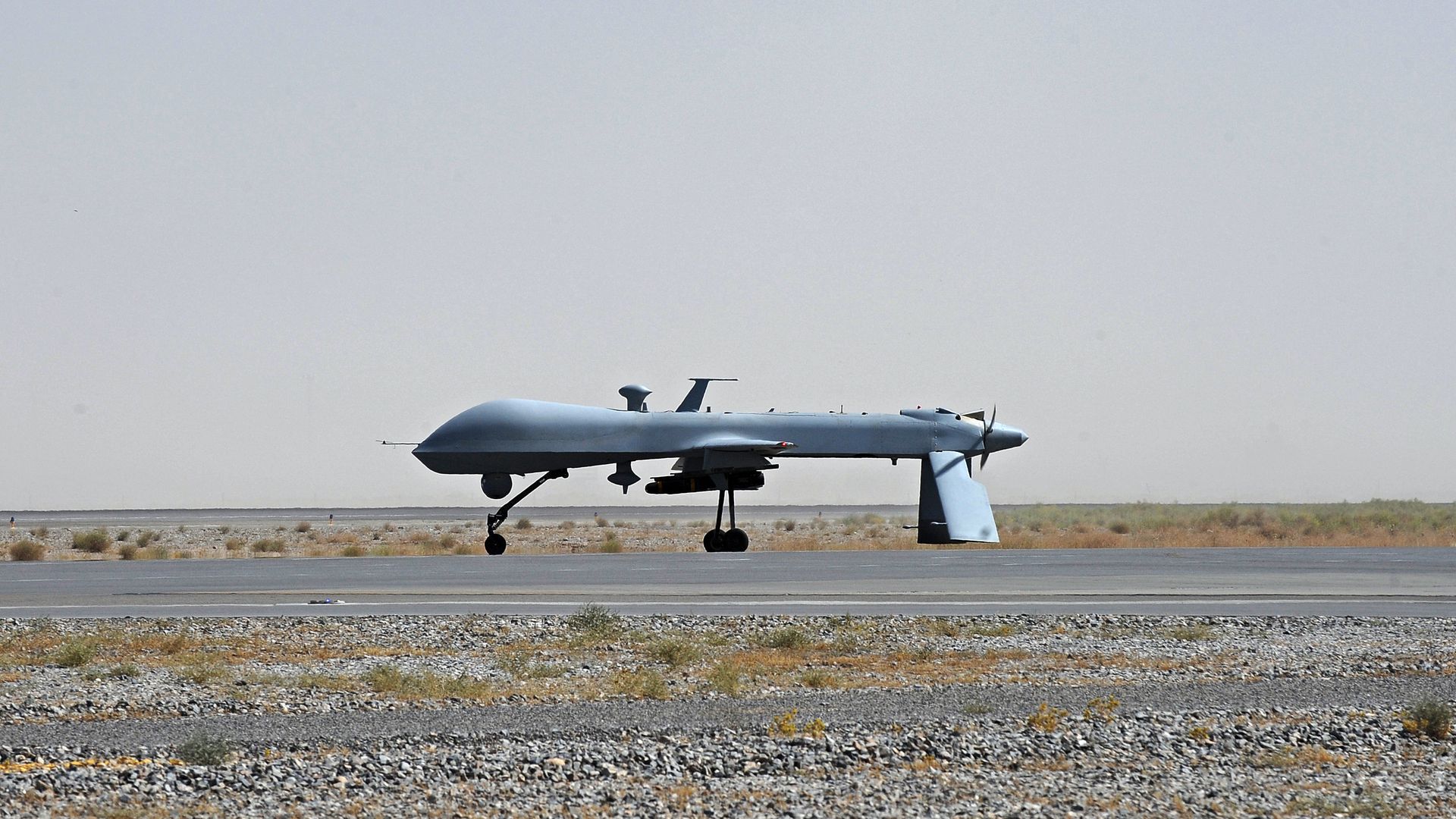American Predator drone on tarmac