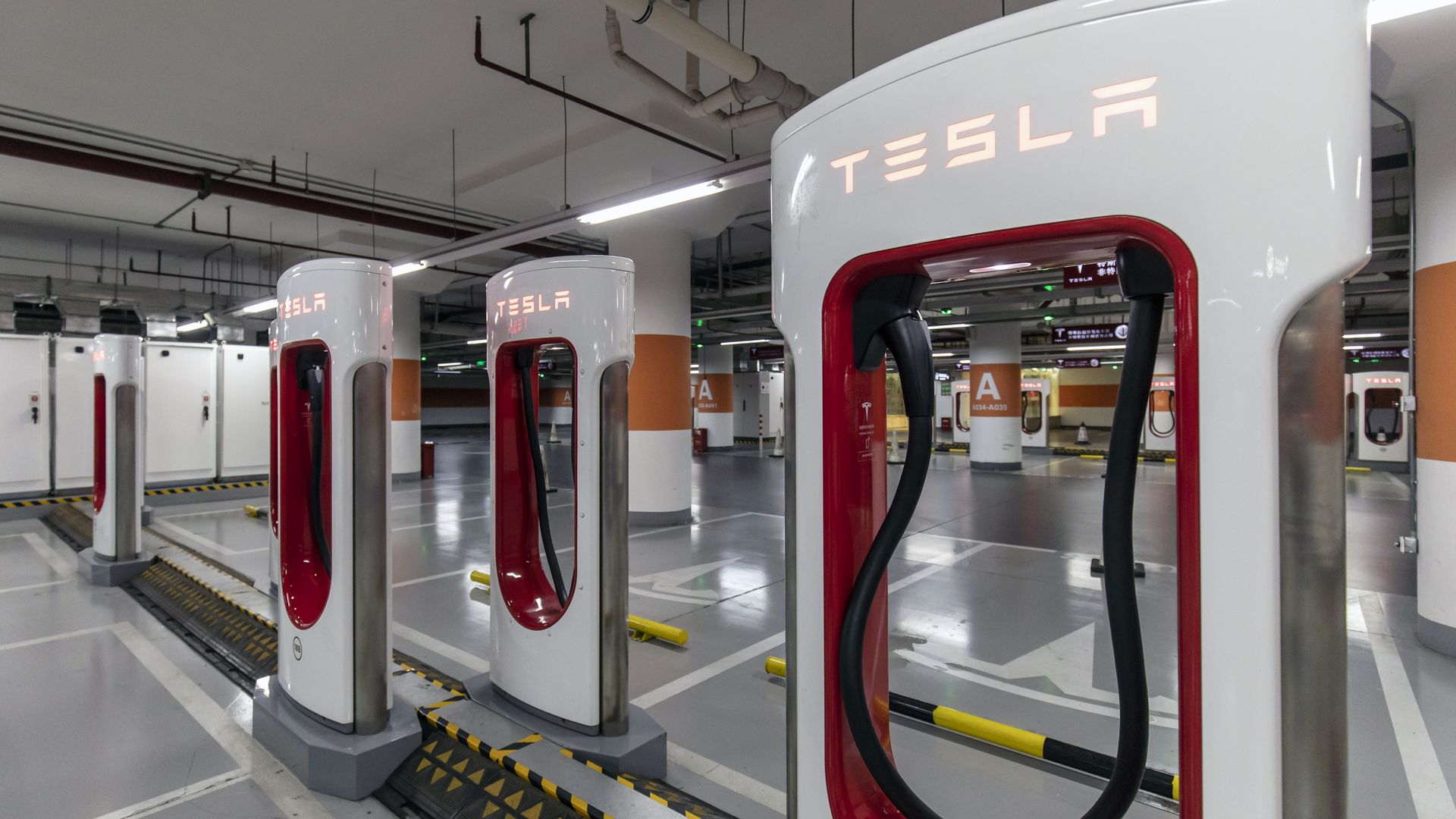 Tesla recharging station