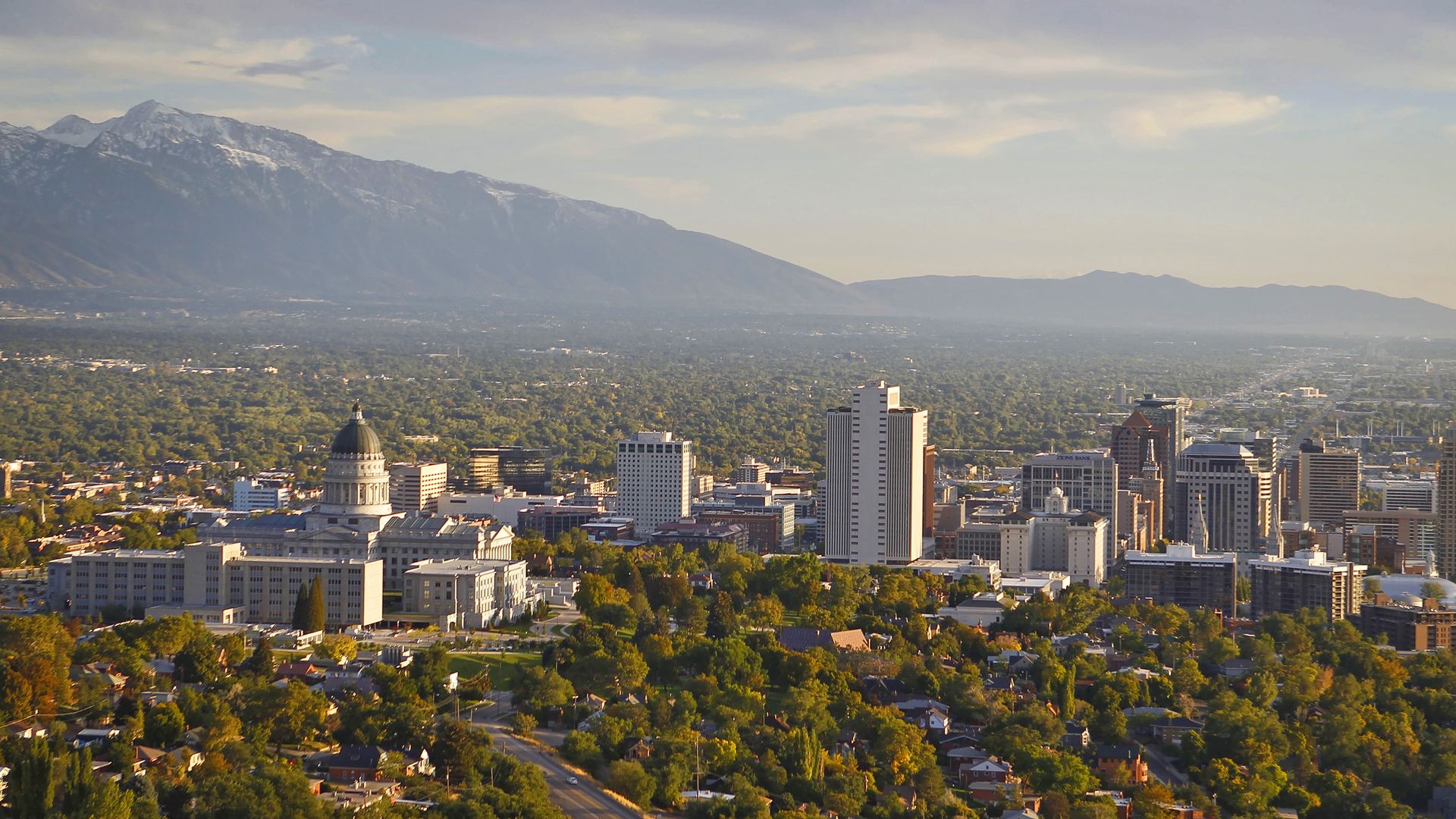 The Salt Lake City skyline.