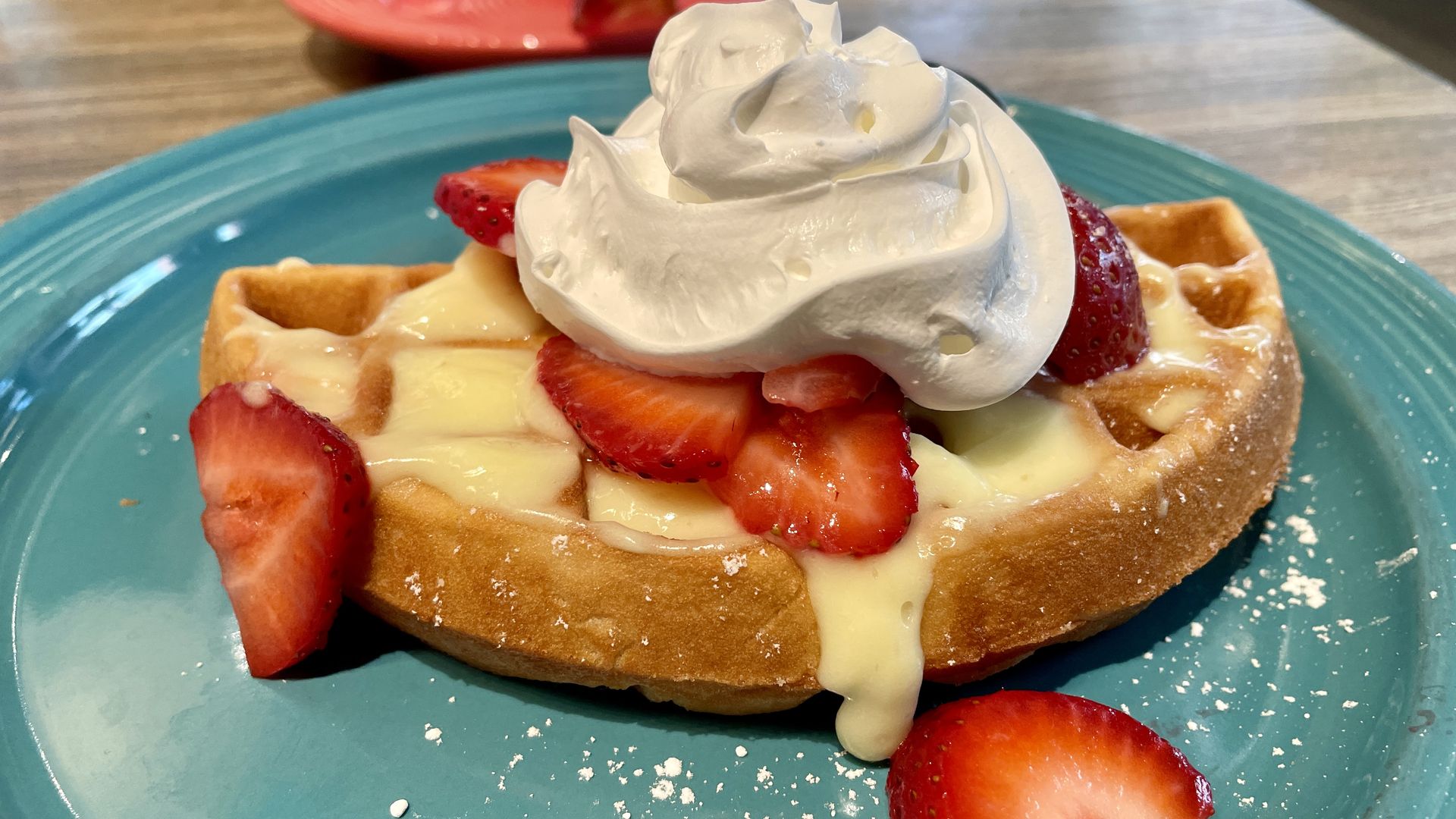A photo of a waffle.