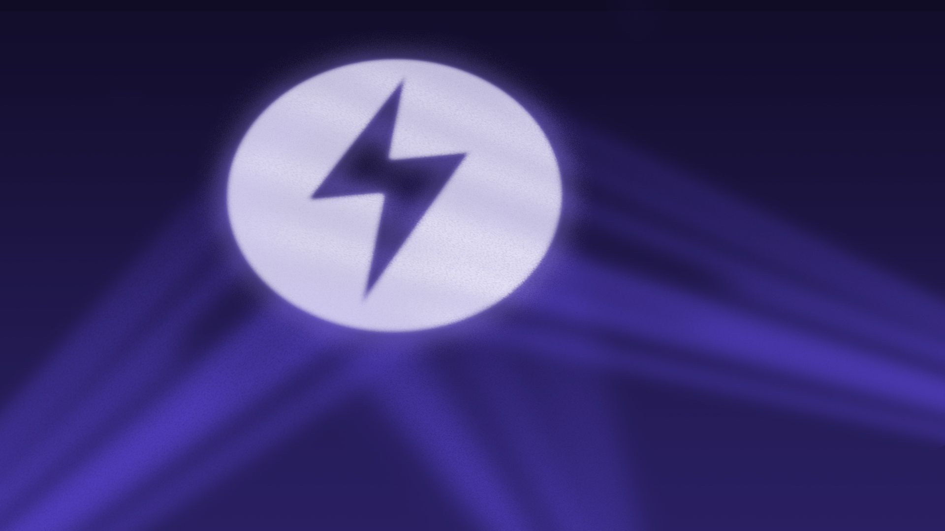 Illustration of lightning bolt as Bat Signal