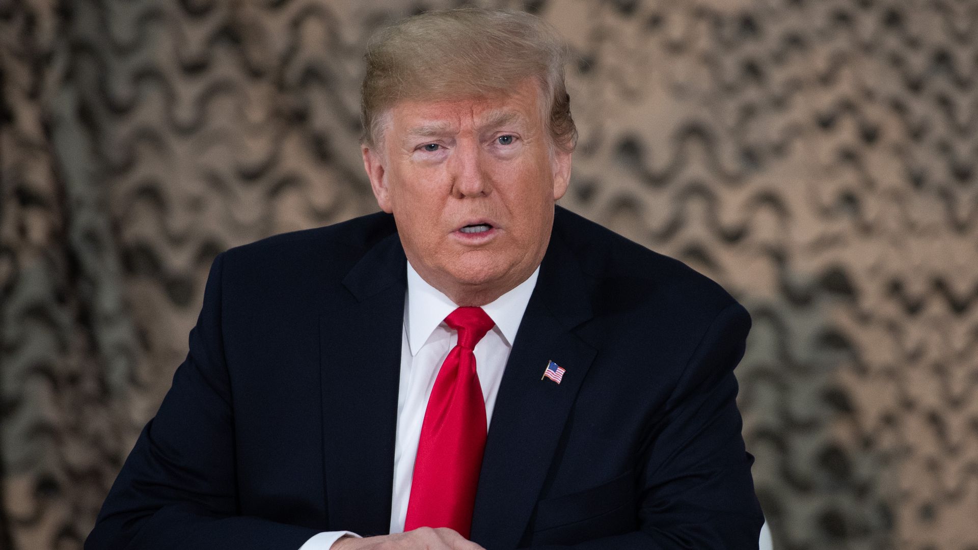 Trump looks taken aback.