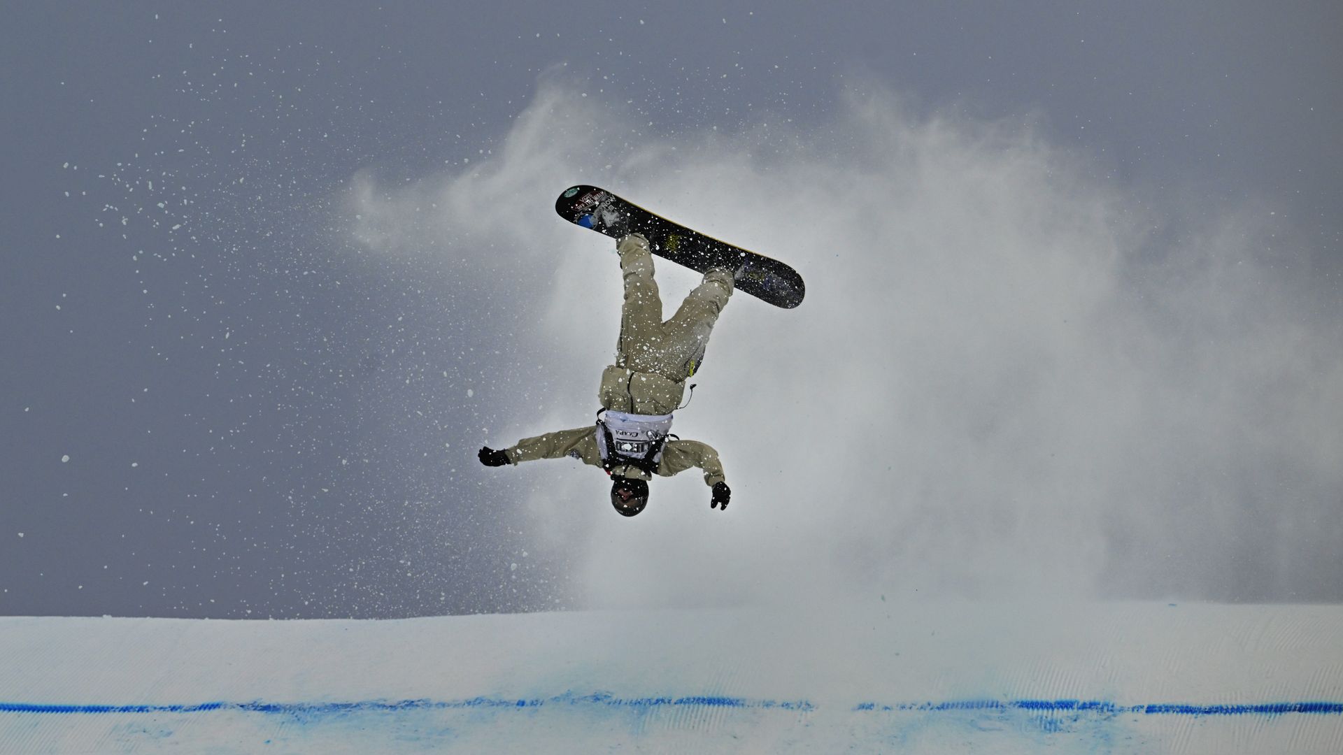 Fridtjof Sæther Tischendorf of Norway finished up in 4th in the X Games Aspen Snowboard Knuckle Huck finals Sunday. Photo: RJ Sangosti/Denver Post via Getty Images