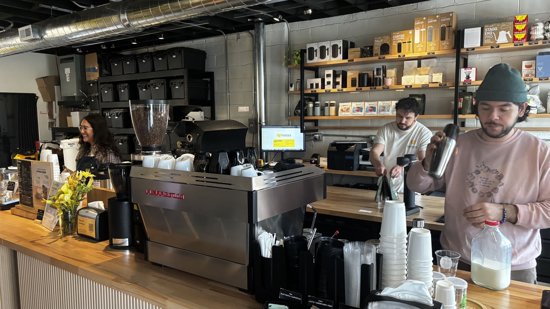 A look inside Kazkara Coffee Roasters in Hazel Park.