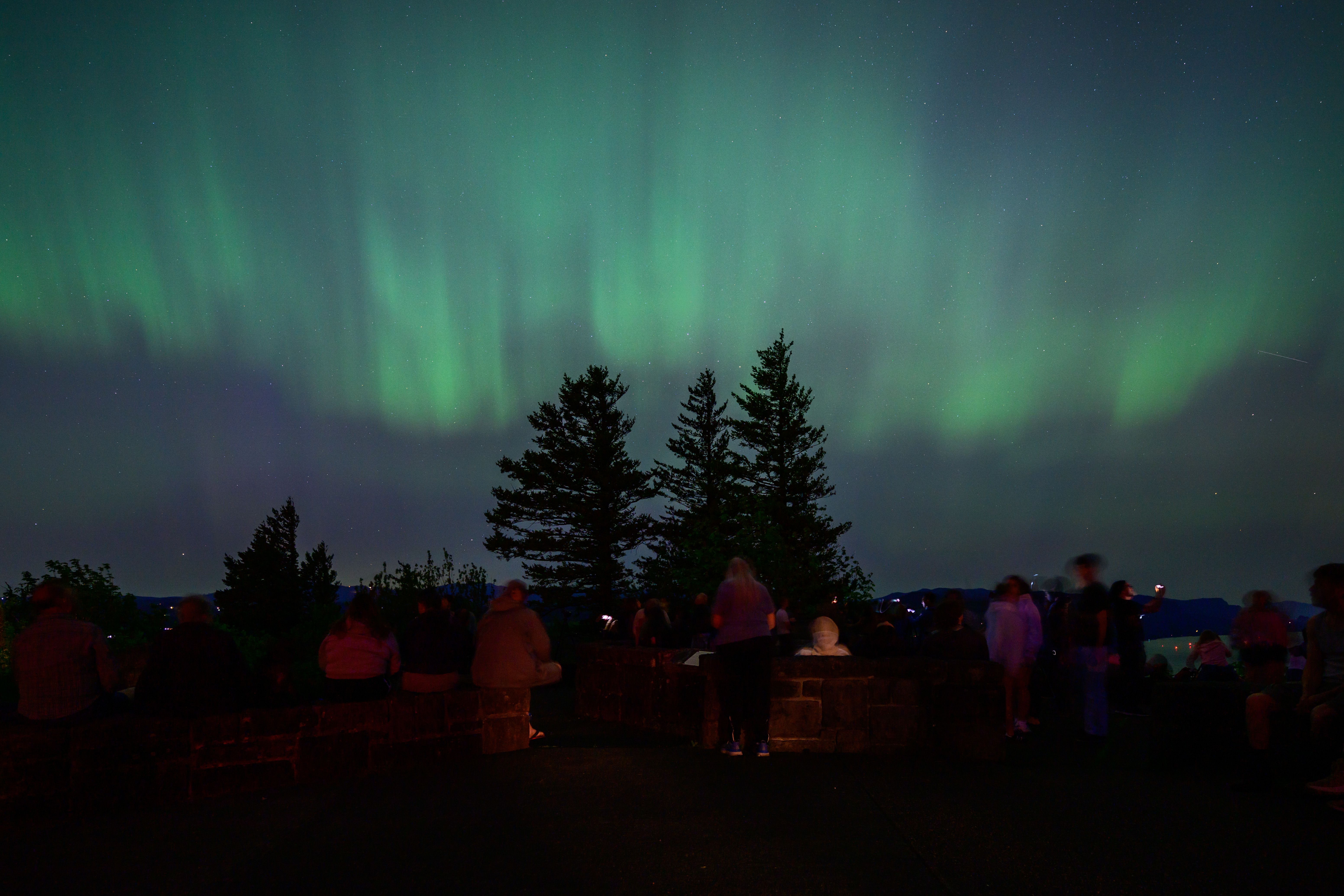 A photo of the northern lights taken in Oregon in May, 2024. 