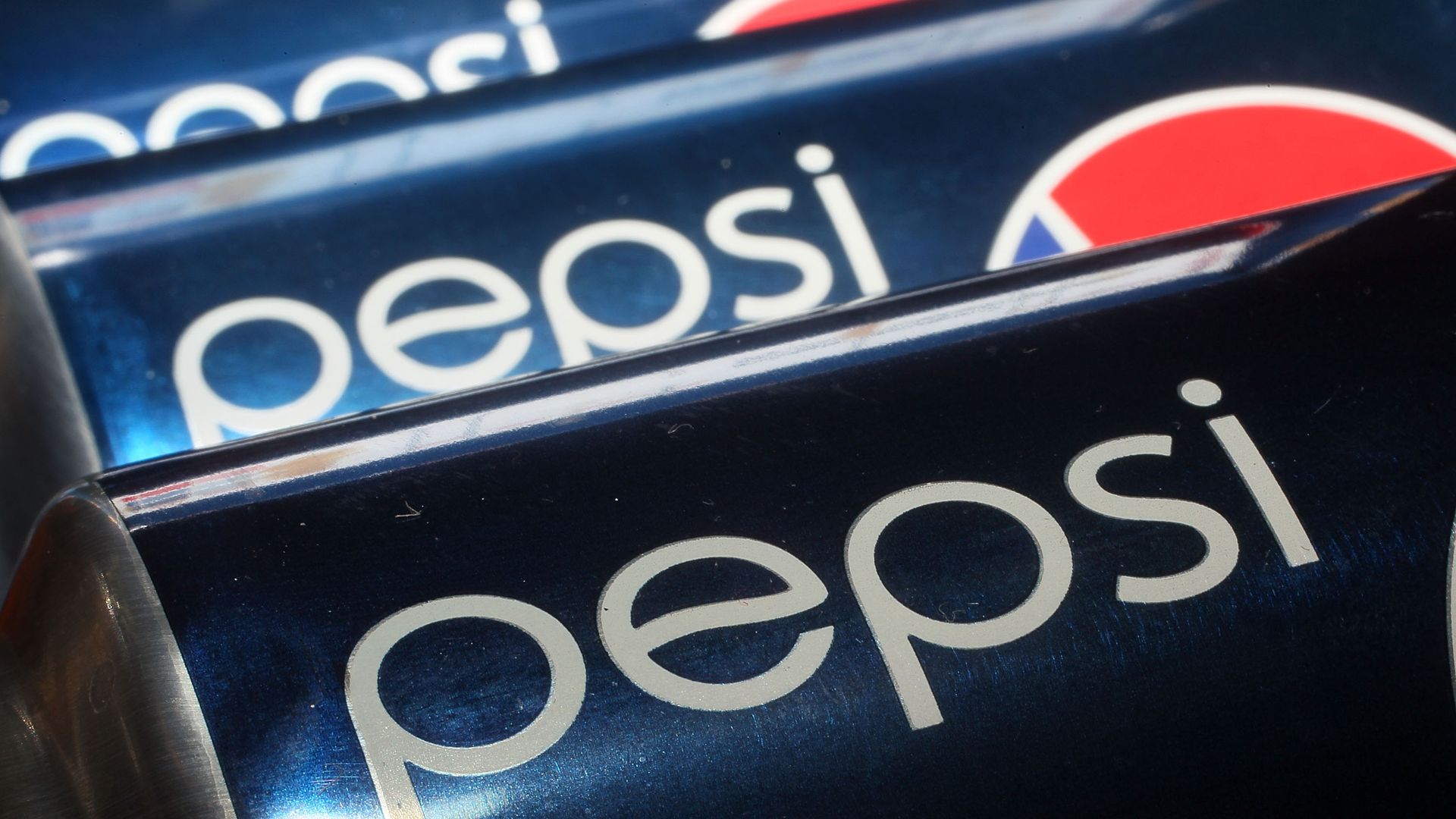 Pepsi soda cans.