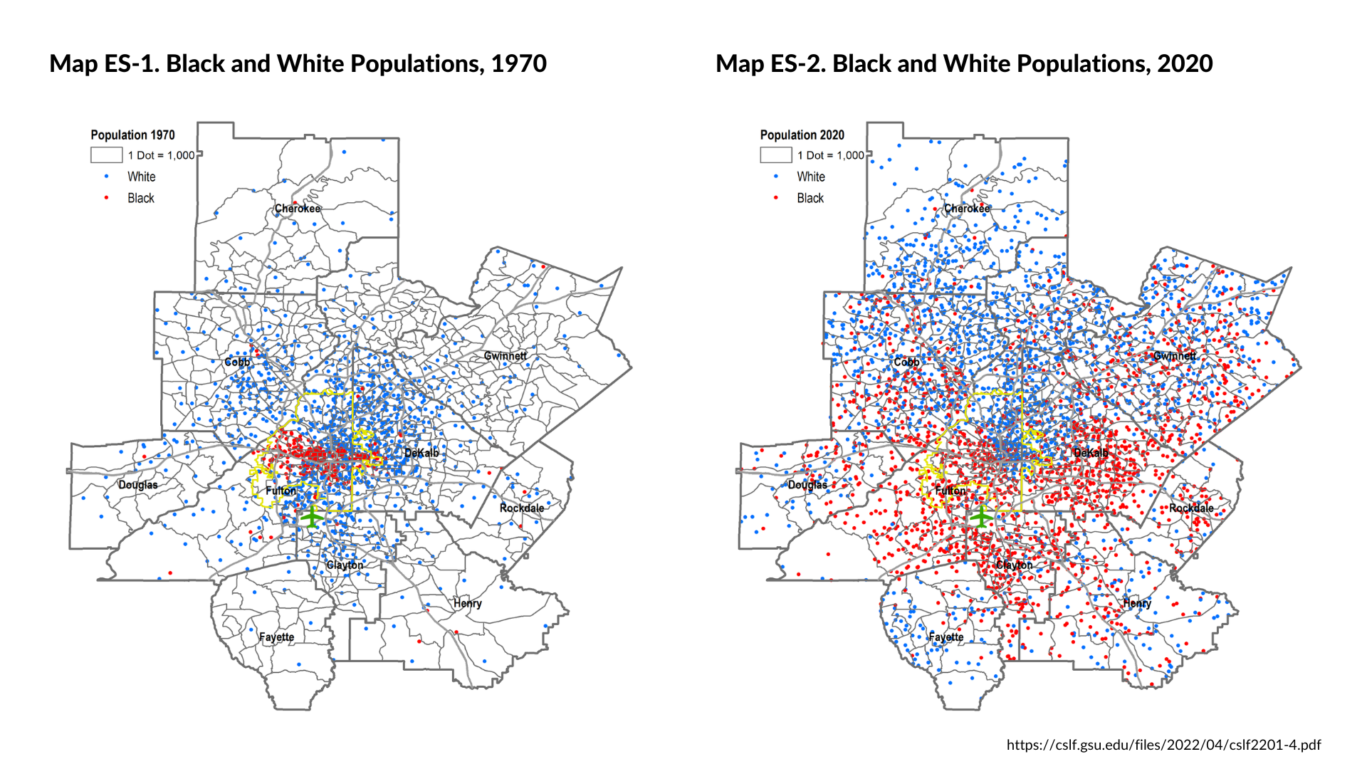 Atlanta residential segregation by race