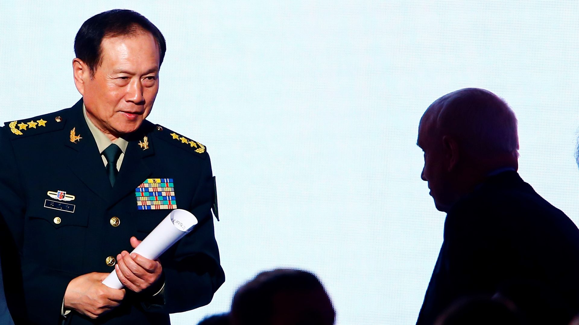 China's Defence Minister Wei Fenghe in Moscow, Russia on April 04, 2018.