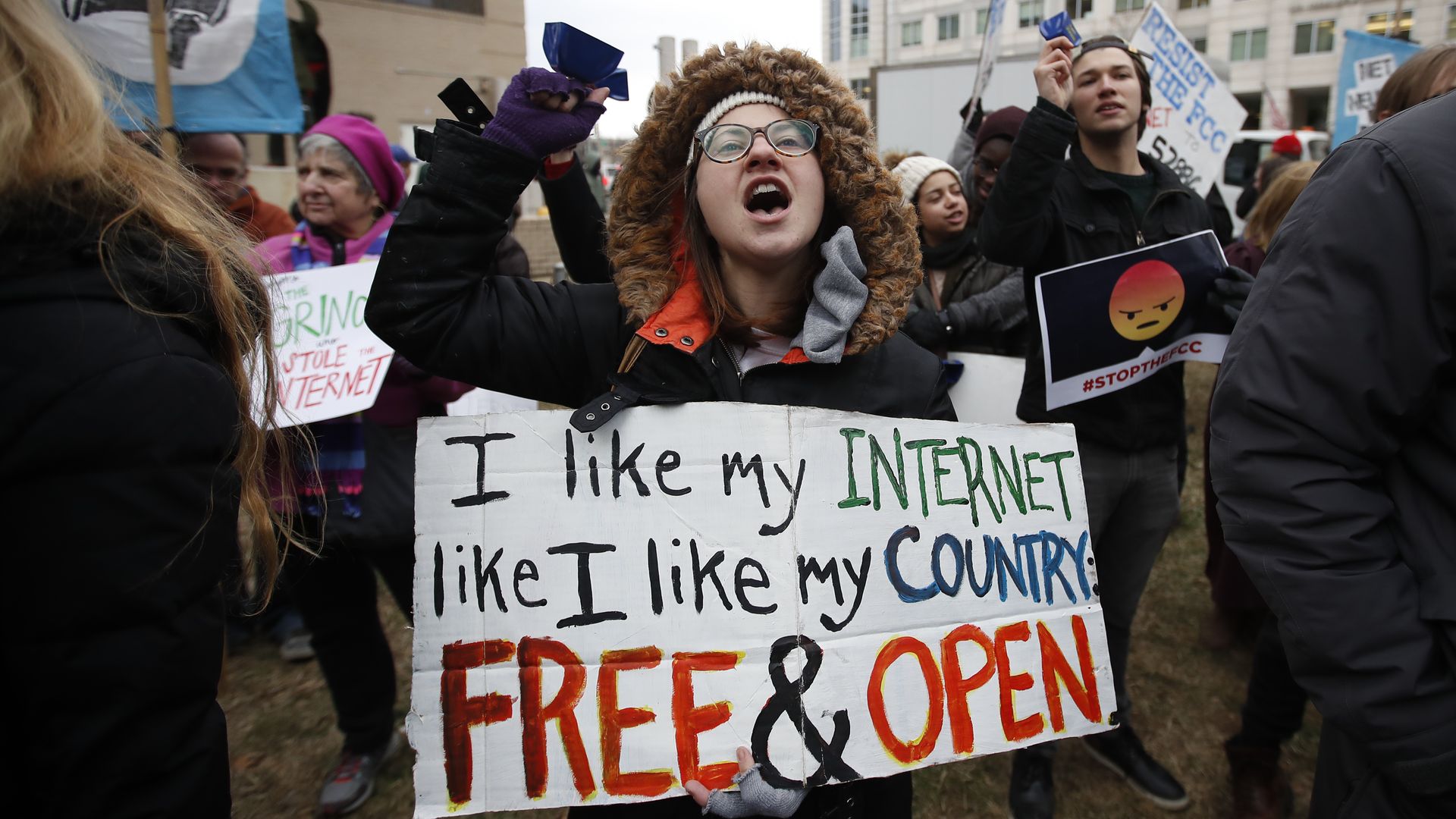 Net neutrality protesters