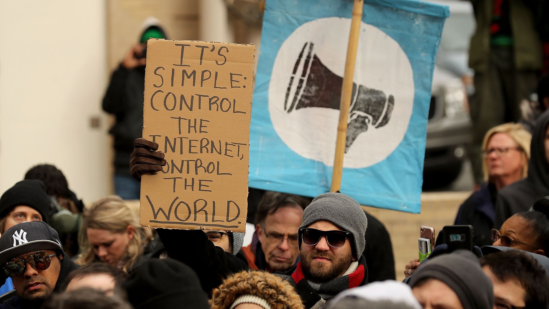 Net neutrality protestors