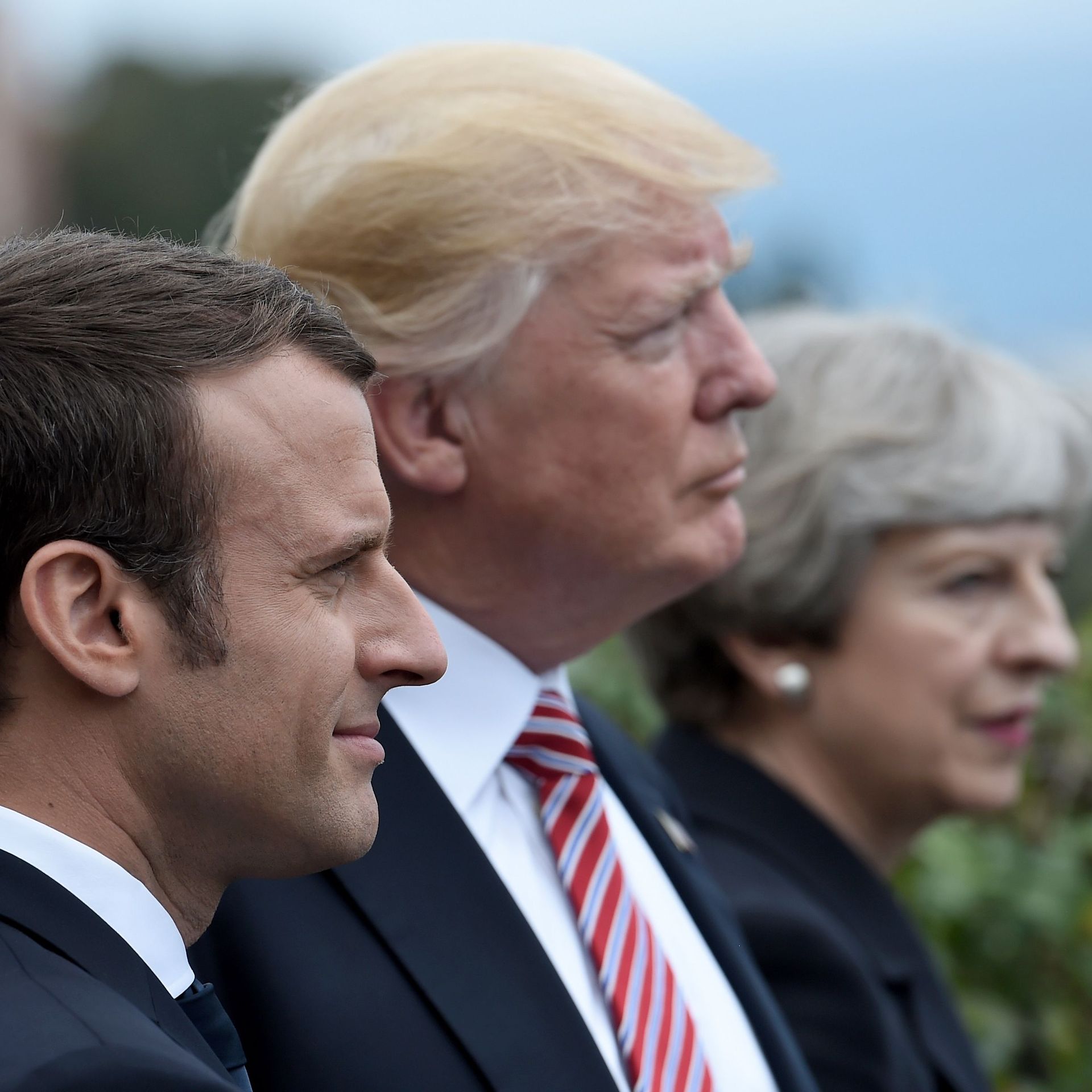 Macron, Trump, May