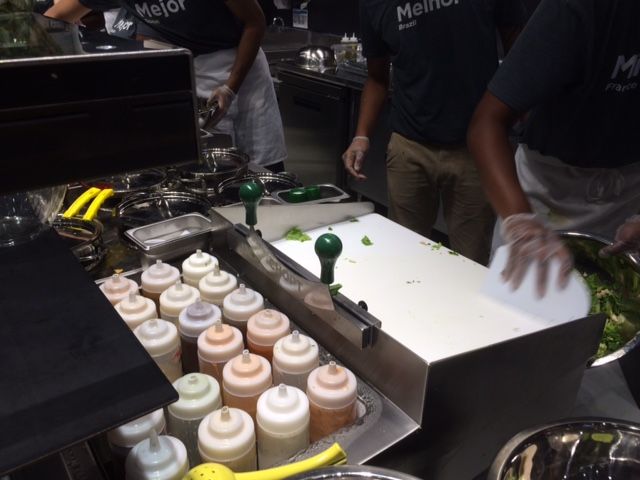 chopt salad dressing area