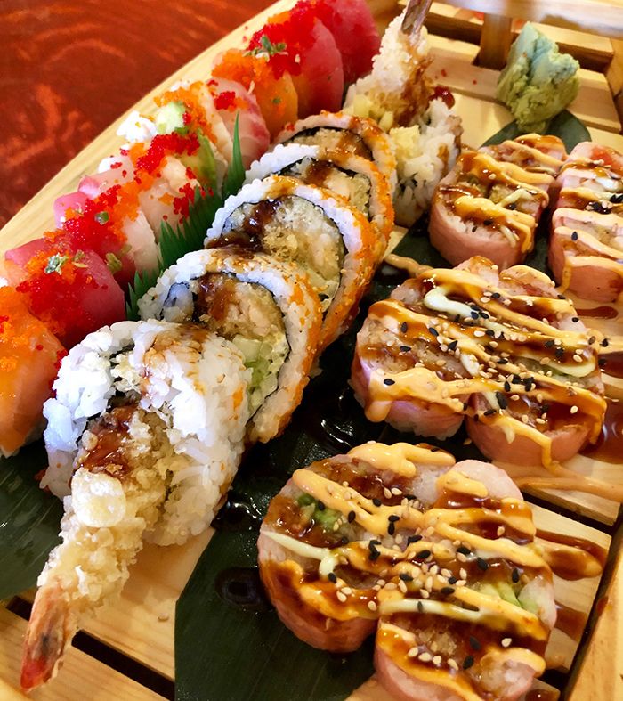 sushi roll at new zealand cafe in charlotte