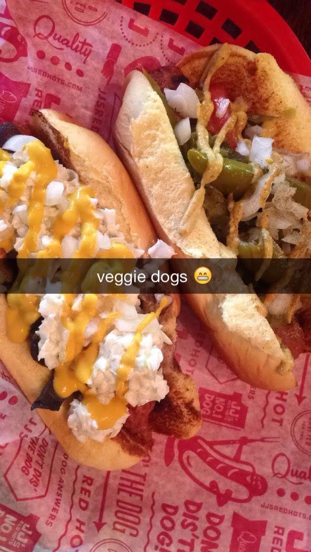 JJs Red Hots veggie dogs