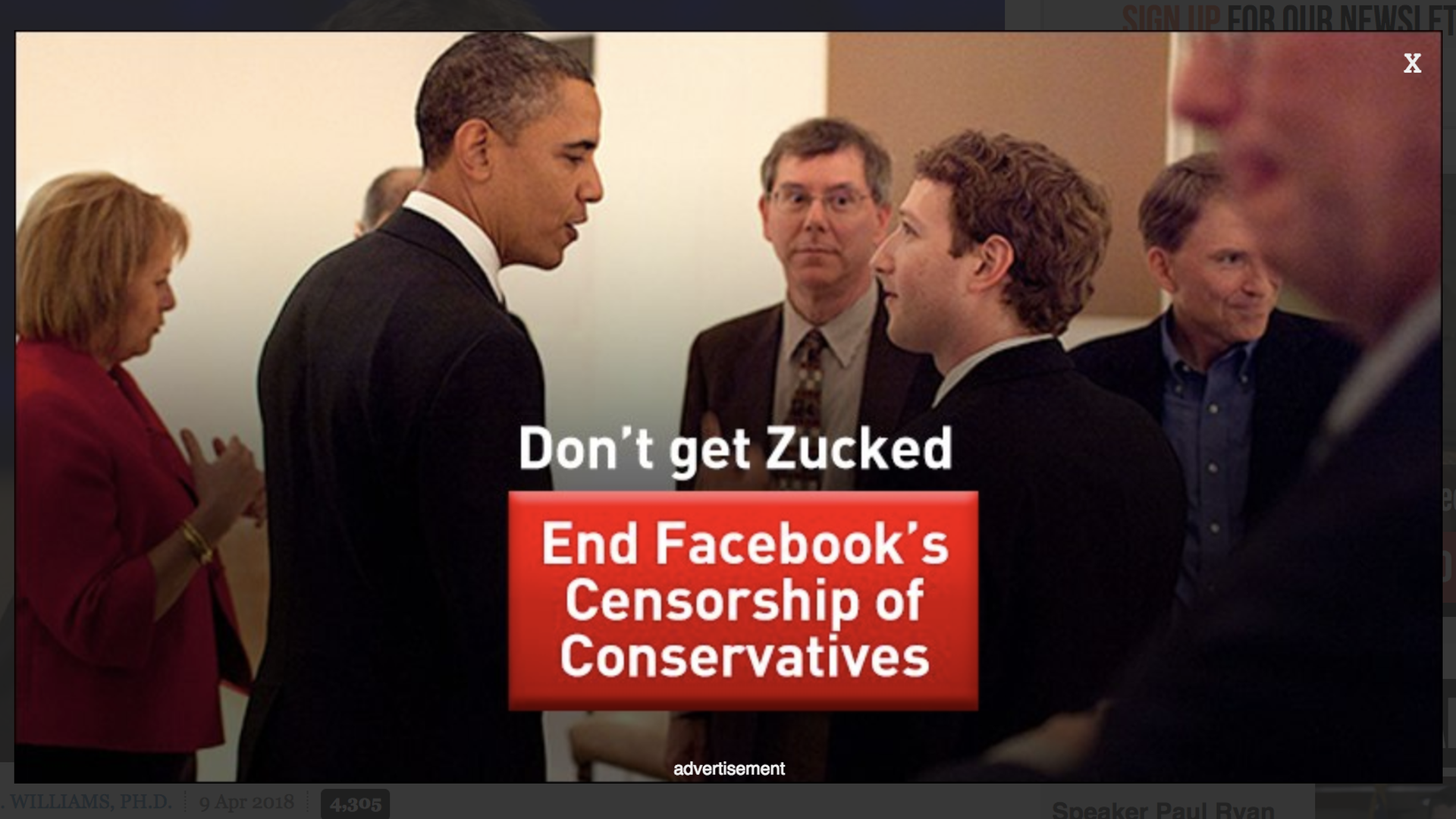 Ad reading "Don't Get Zucked"