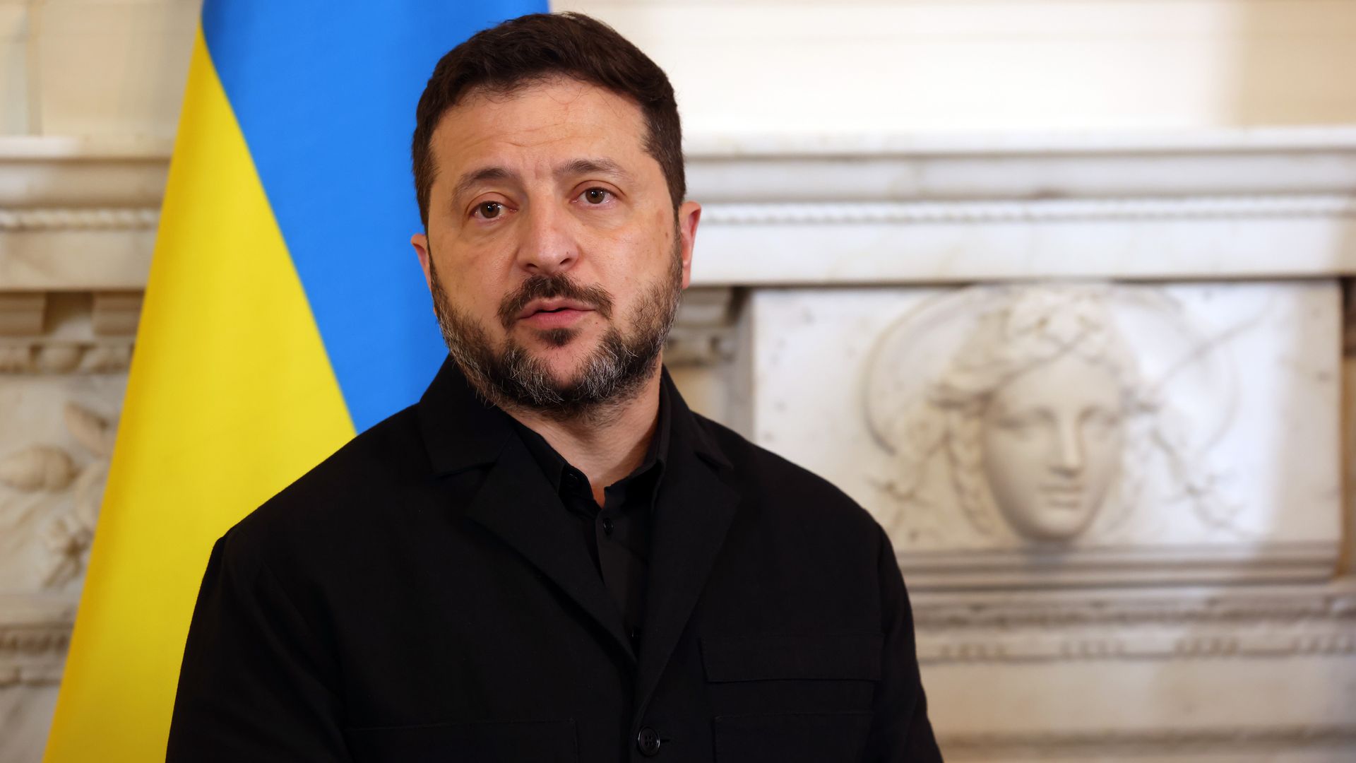 Volodymyr Zelenskyy, Ukraine's president, ahead of a meeting with Andy Burnham, UK prime minister, at 10 Downing Street in London, UK, on Wednesday, Oct. 14, 2026. 