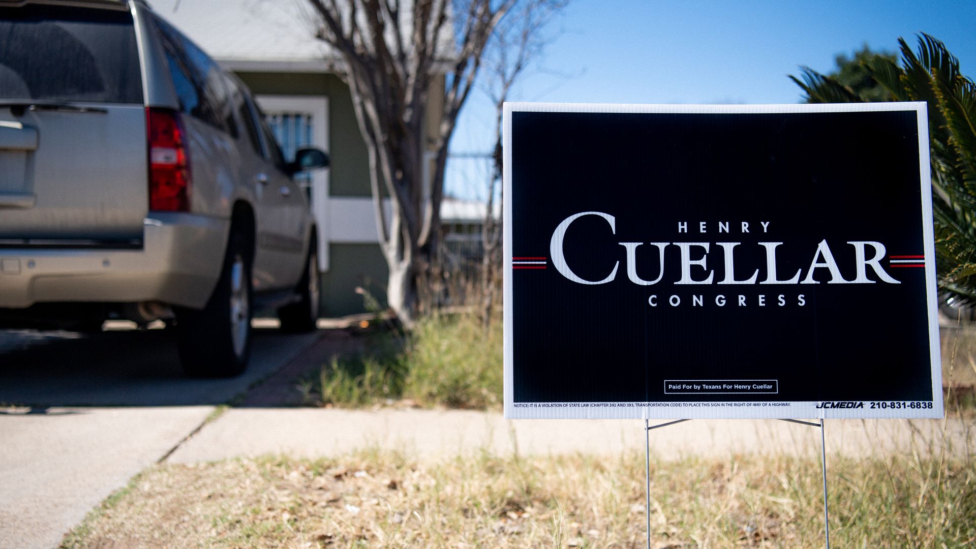 Henry Cuellar for Congress sign