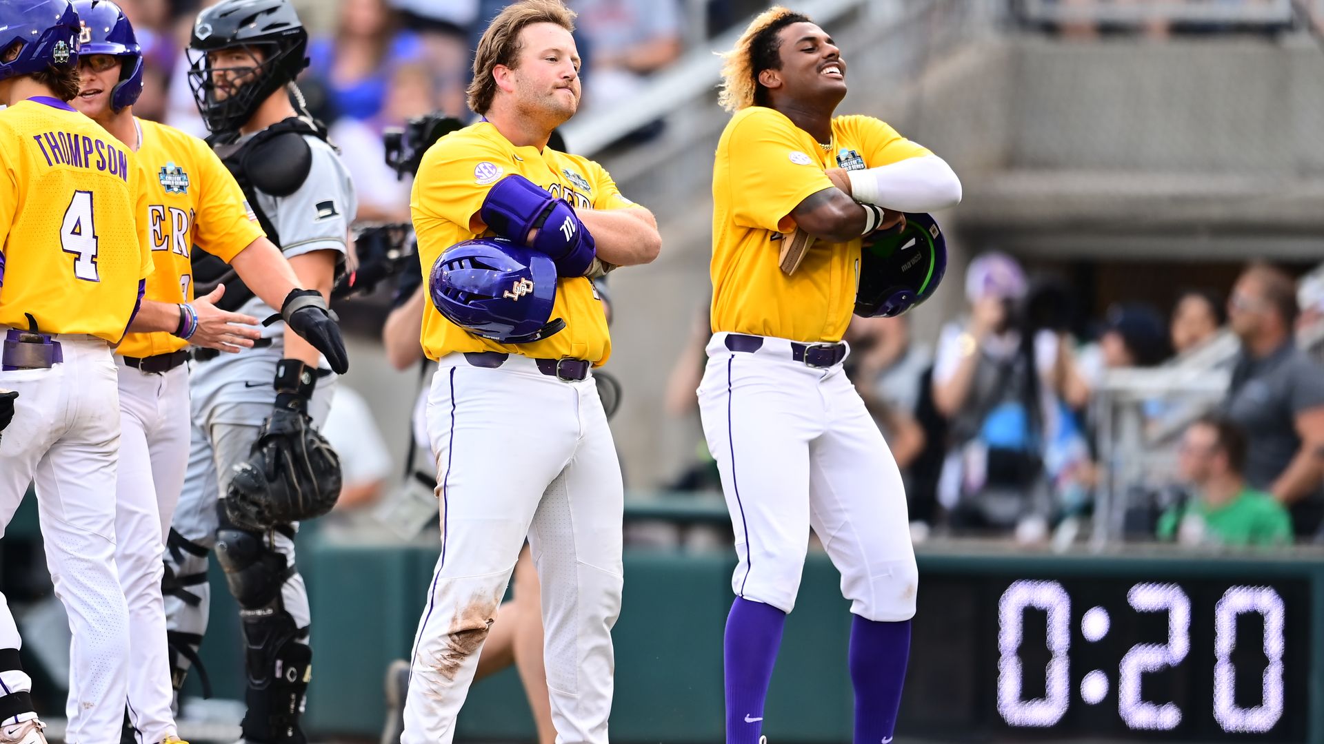 Cade Beloso and Tre' Morgan cross their arms and pose