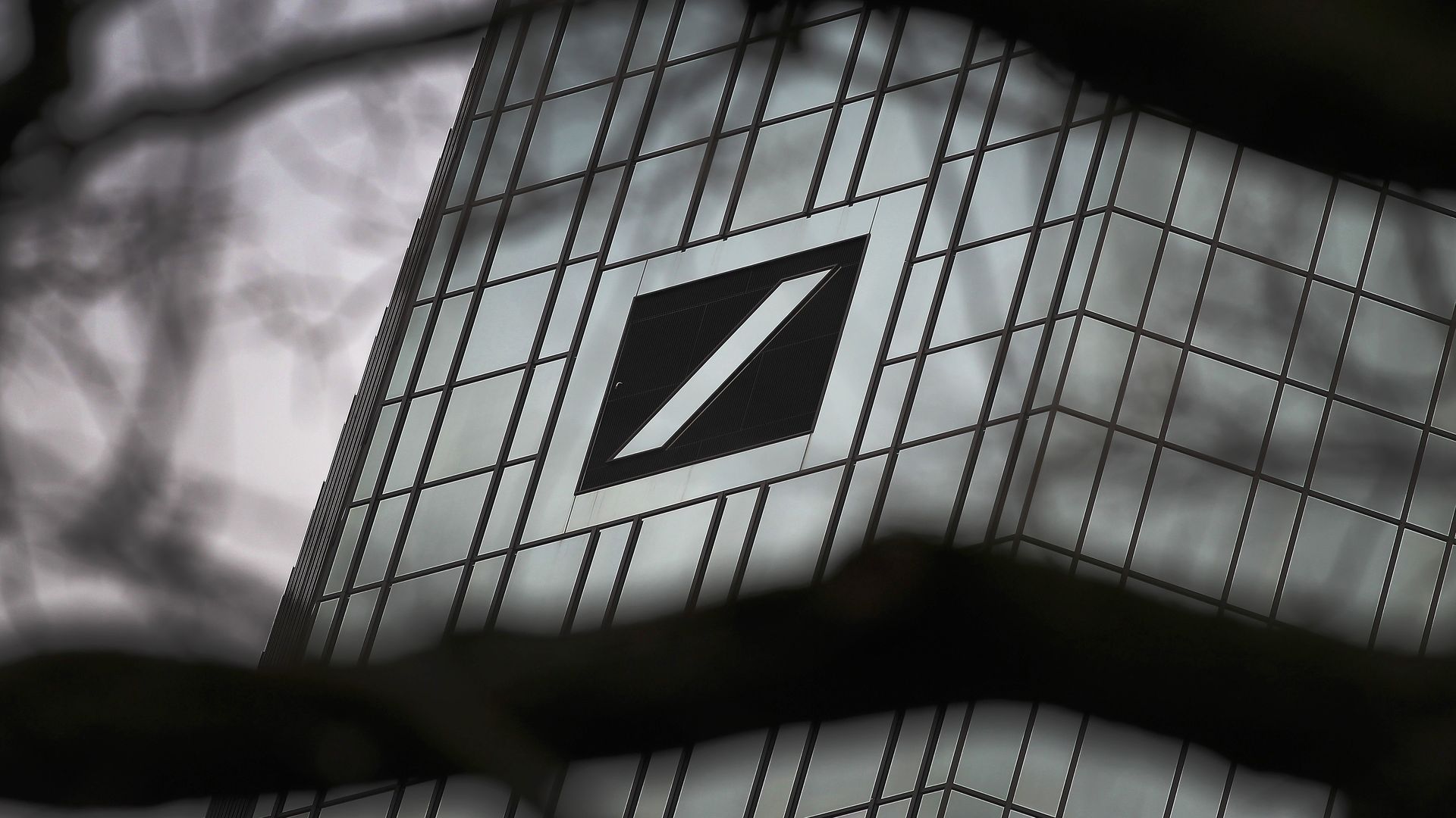 The logo of Deutsche Bank on the company's headquarters in Frankfurt, Germany, in January 2020.