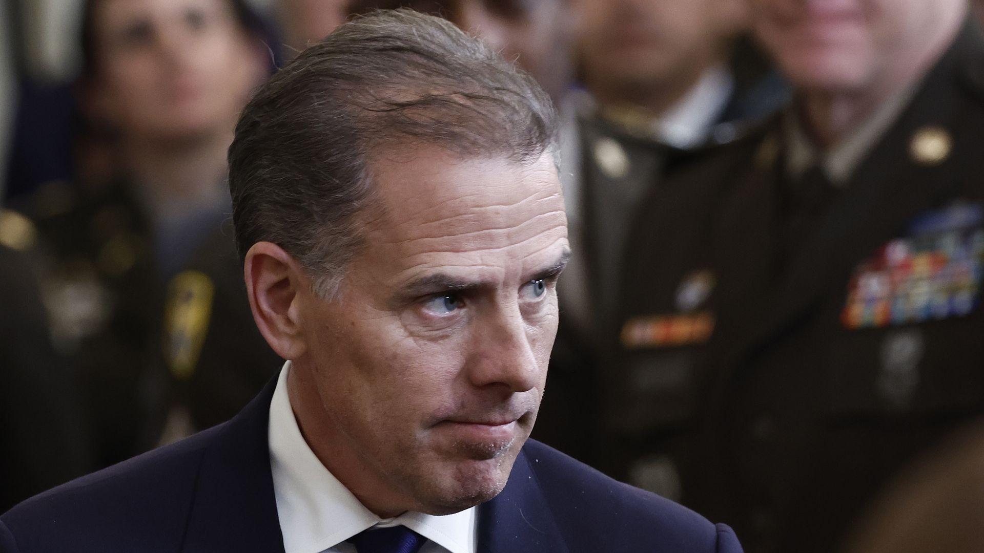 Hunter Biden, son of U.S. President Joe Biden, departs from a Medal of Honor ceremony in the East Room of the White House on July 03, 2024 in Washington, DC.