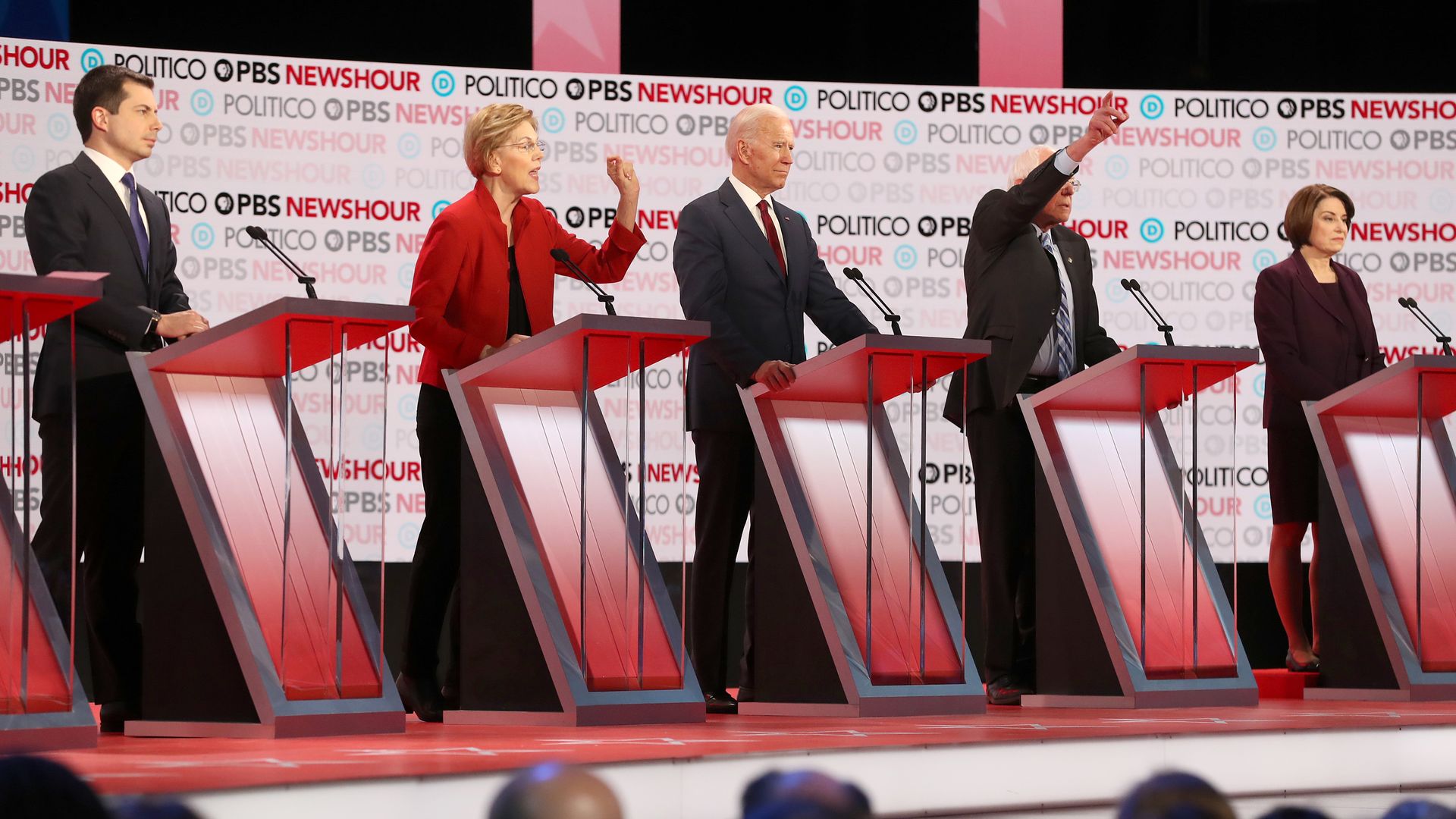 2020 Democrats on the primary debate stage