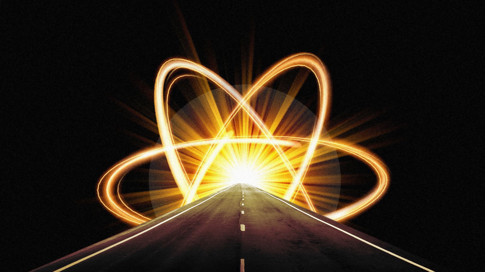 image of road going into atom