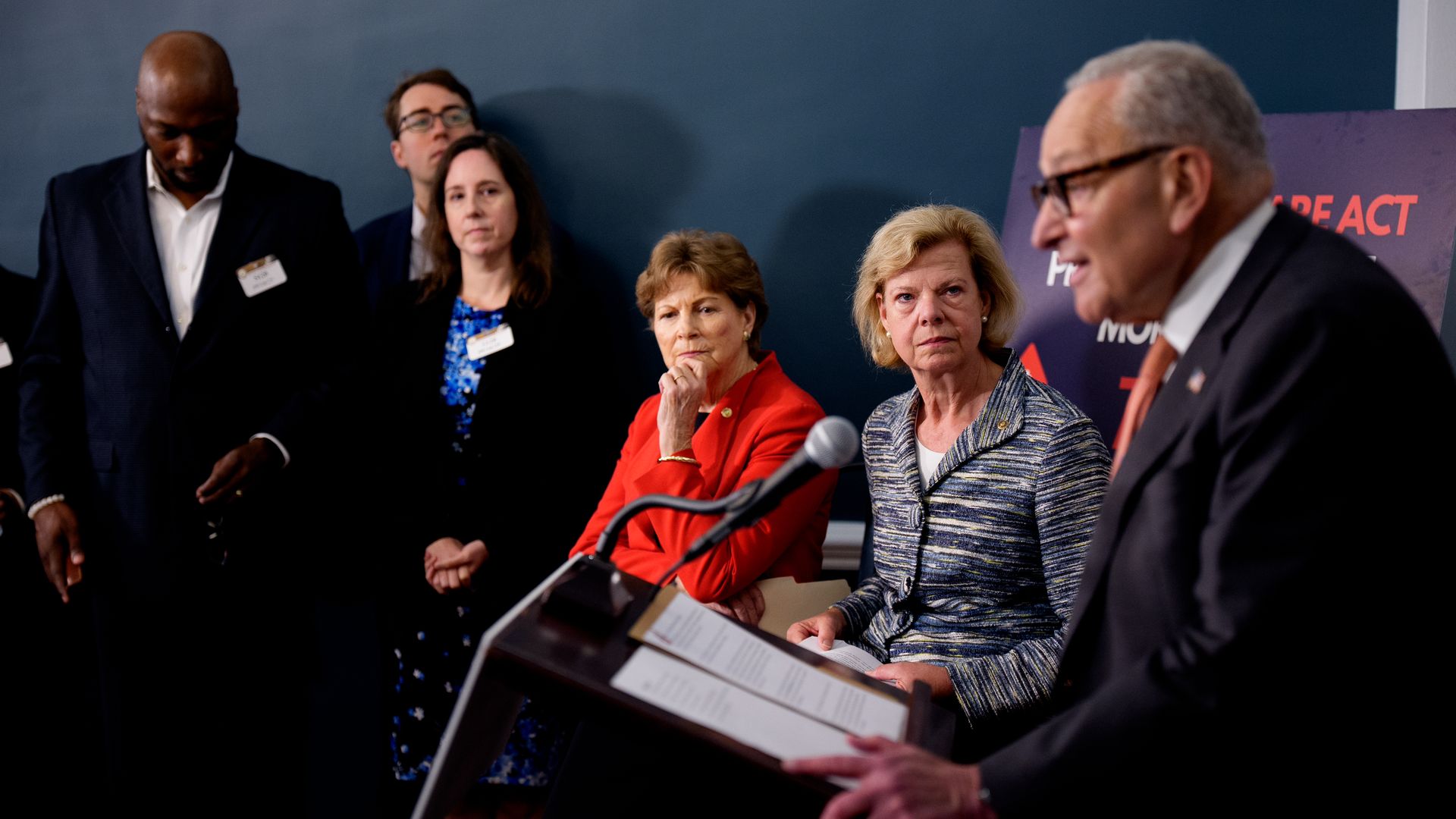 Senate Minority Leader Chuck Schumer (D-NY) on Capitol Hill on September 16, 2025 in Washington, DC.