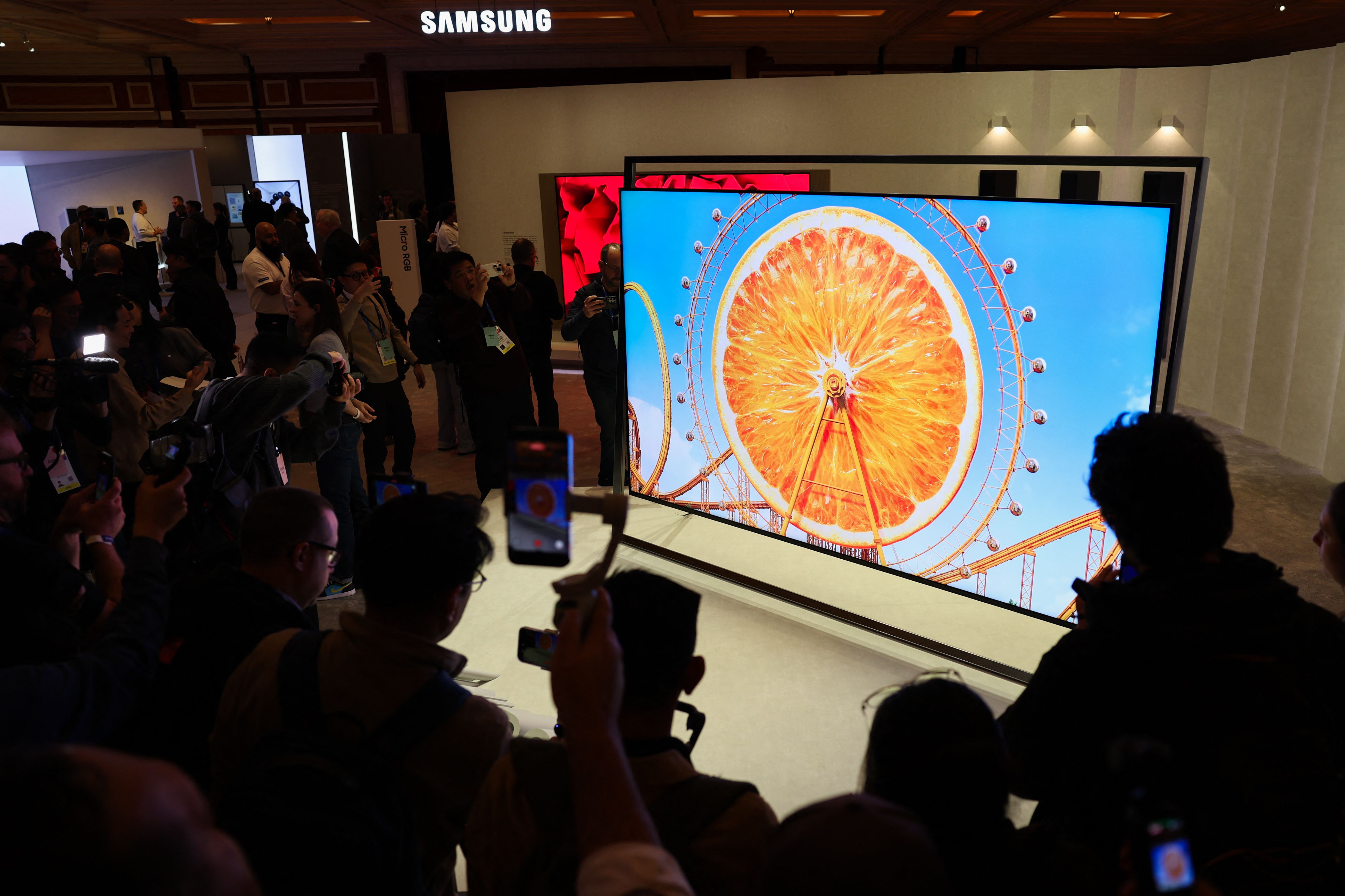 A new Samsung RGB TV on display at CES this past January.