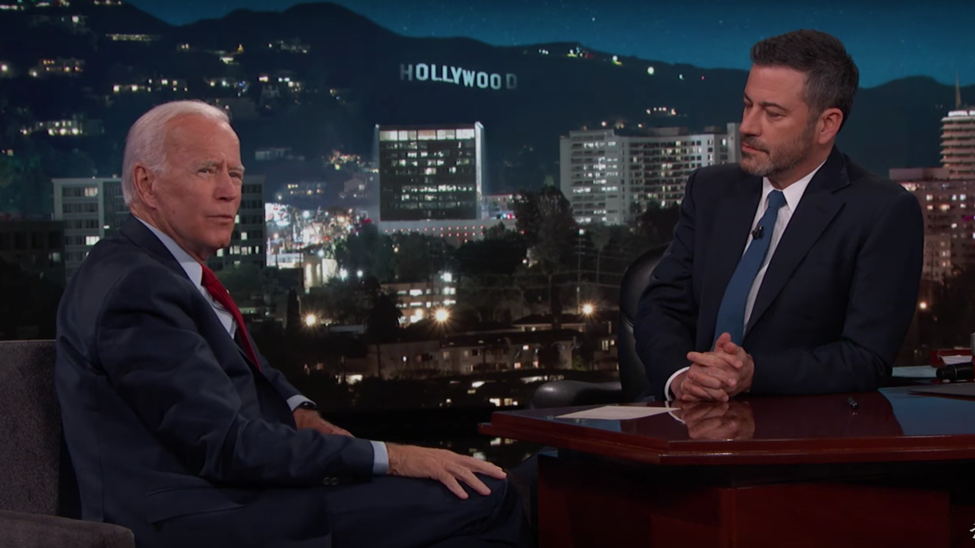 2020 candidate Joe Biden on "Jimmy Kimmel Live."
