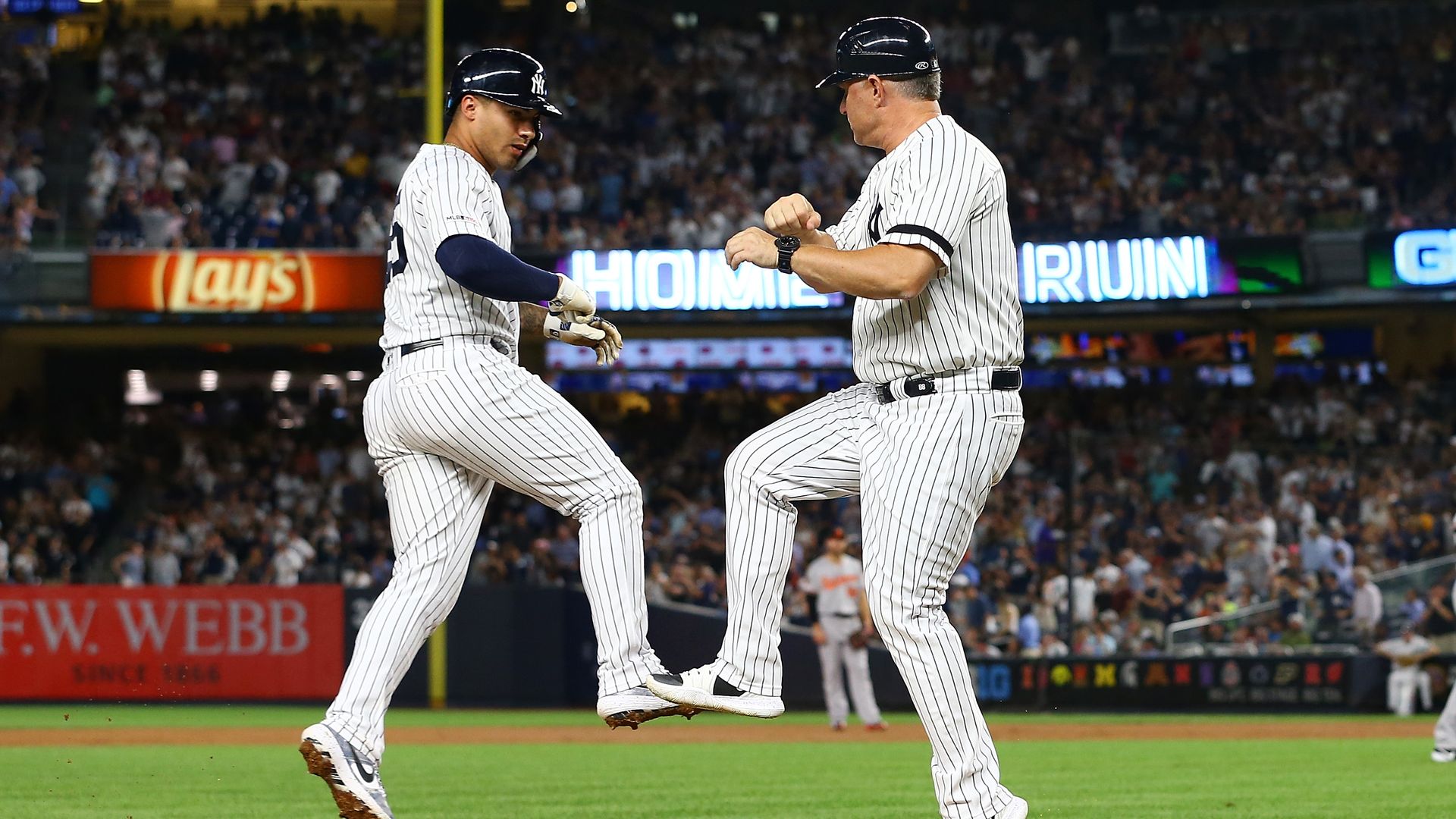 Gleyber Torres celebrates his second HR