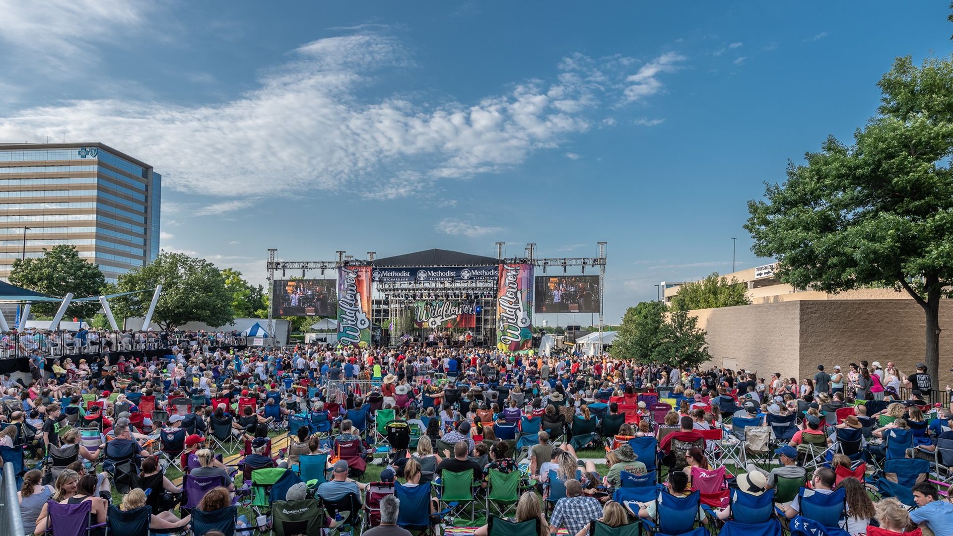 Crowd at Wildflower! Music & Arts Festival in Richardson, Texas.
