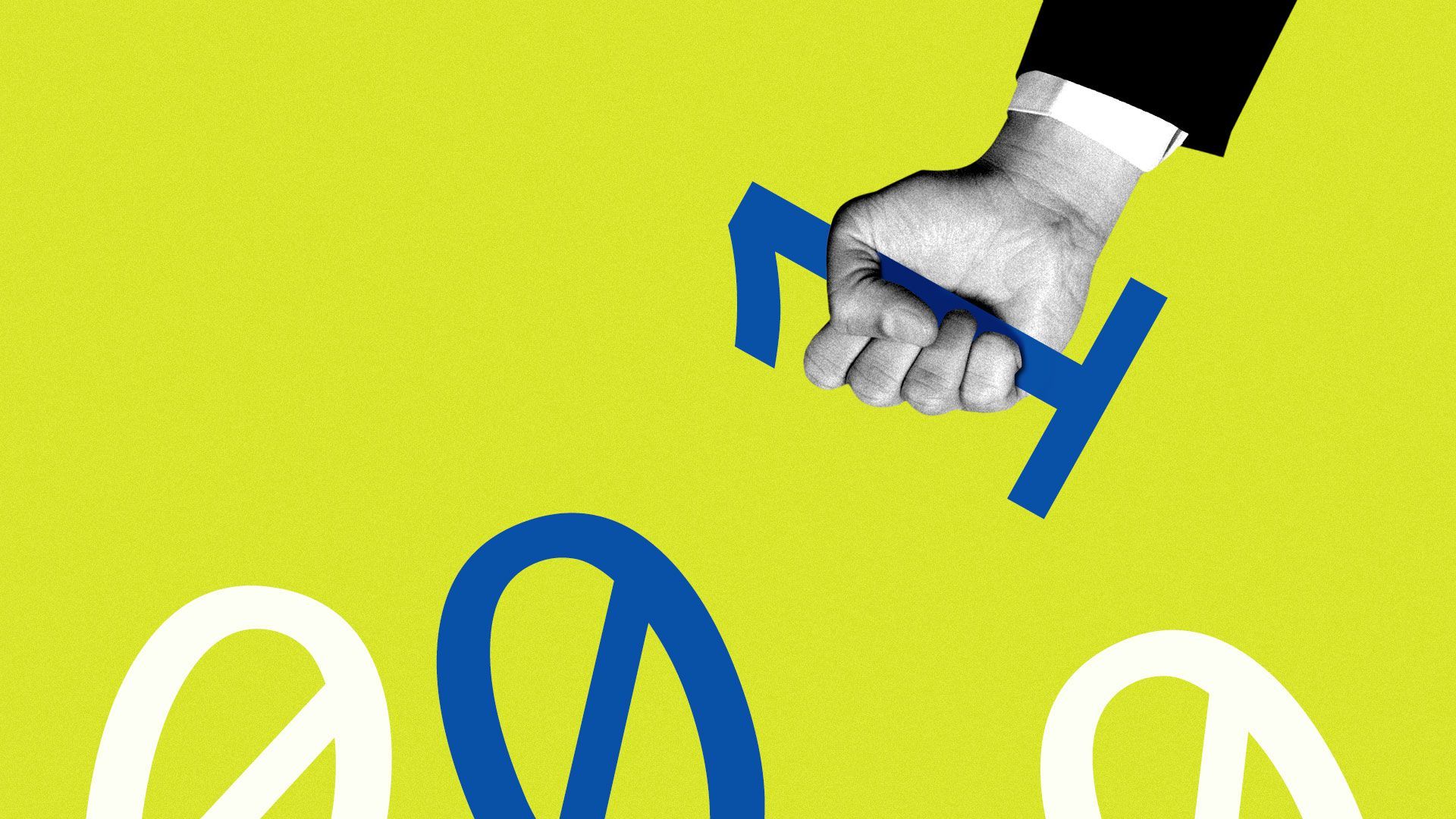 Illustration of hand grabbing a 1 out of a group of 0s