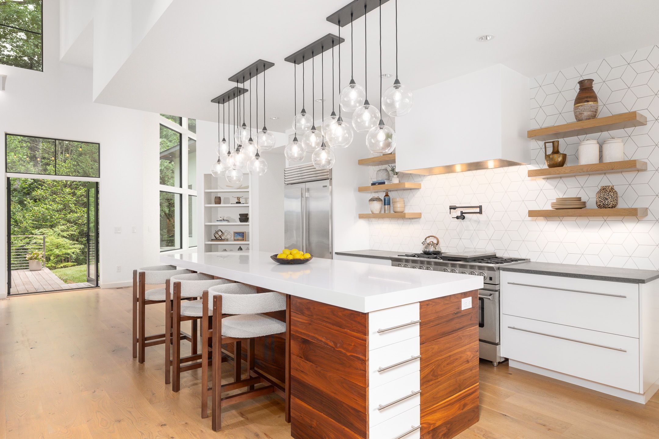 View of the kitchen.