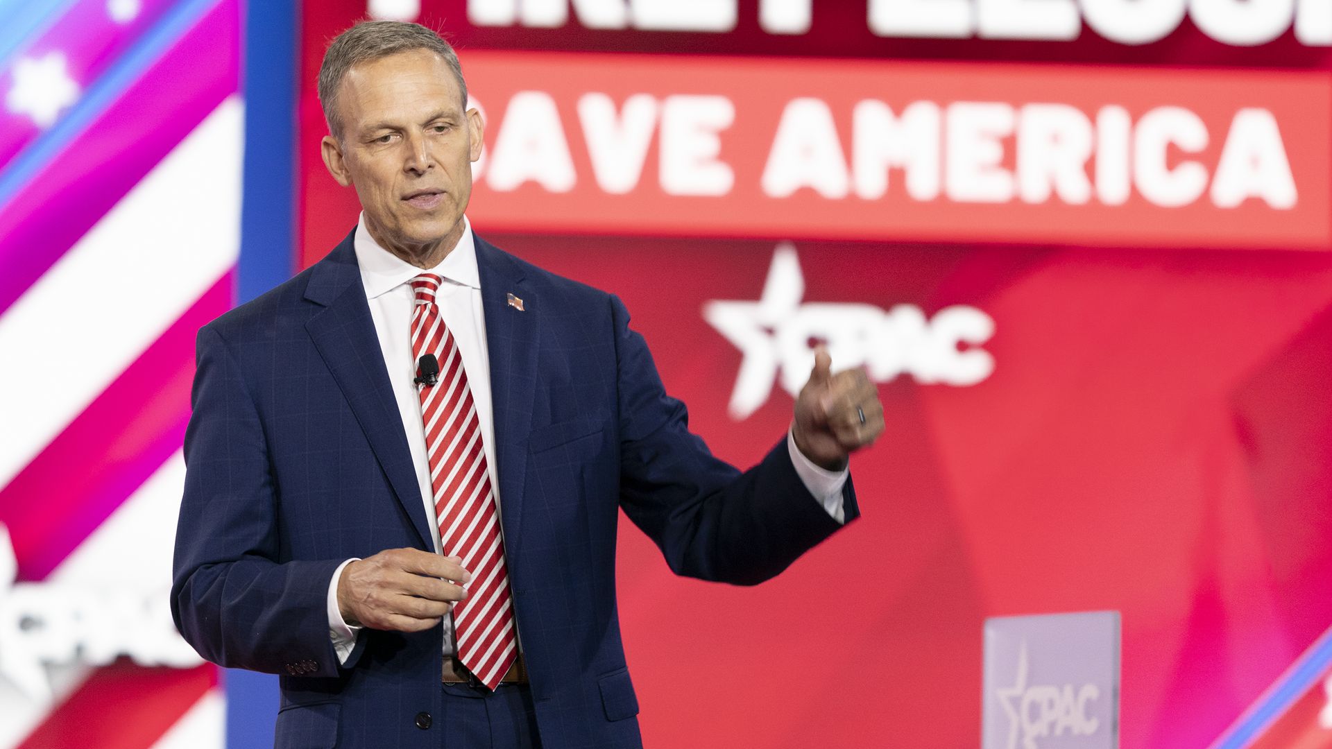 Rep. Scott Perry (R-Pa.) speaking at the Conservative Political Action Conference in Dallas on Aug. 5.