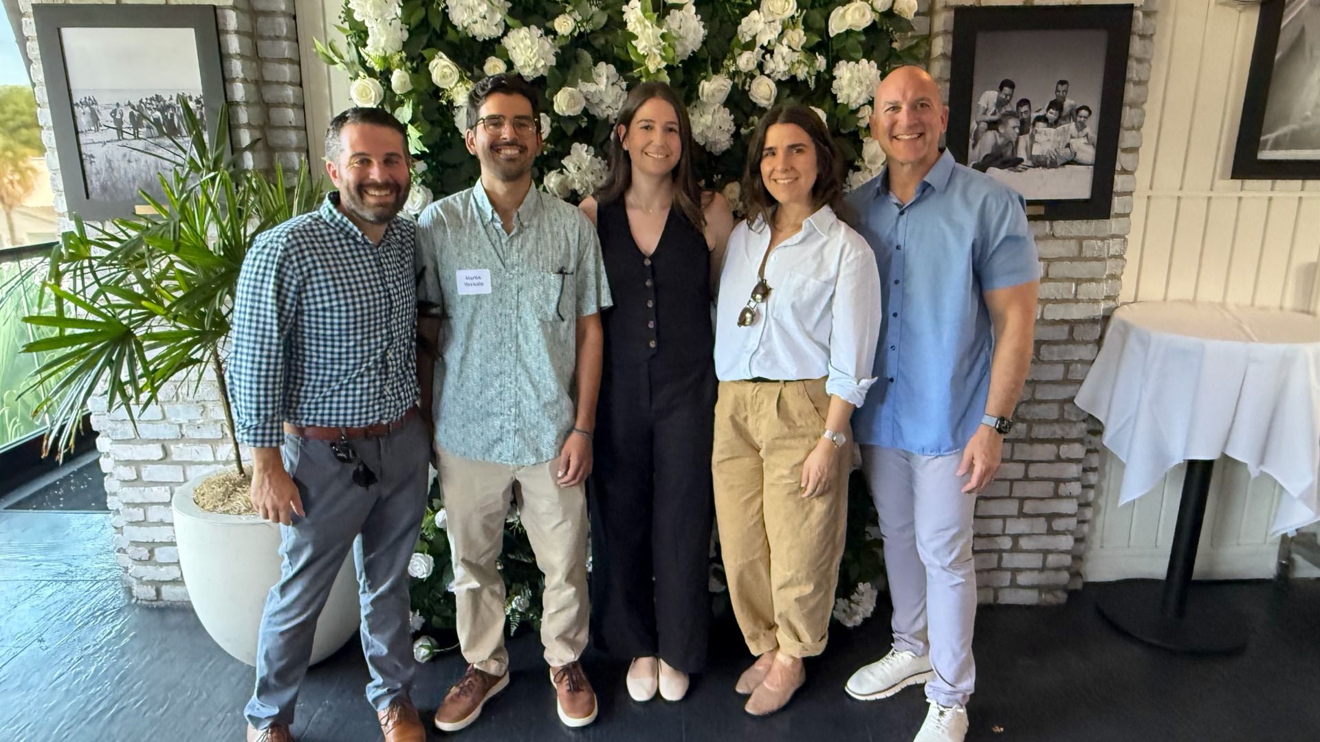 Martin, Naomi and Sommer, flanked by editors Jeff and Mike.
