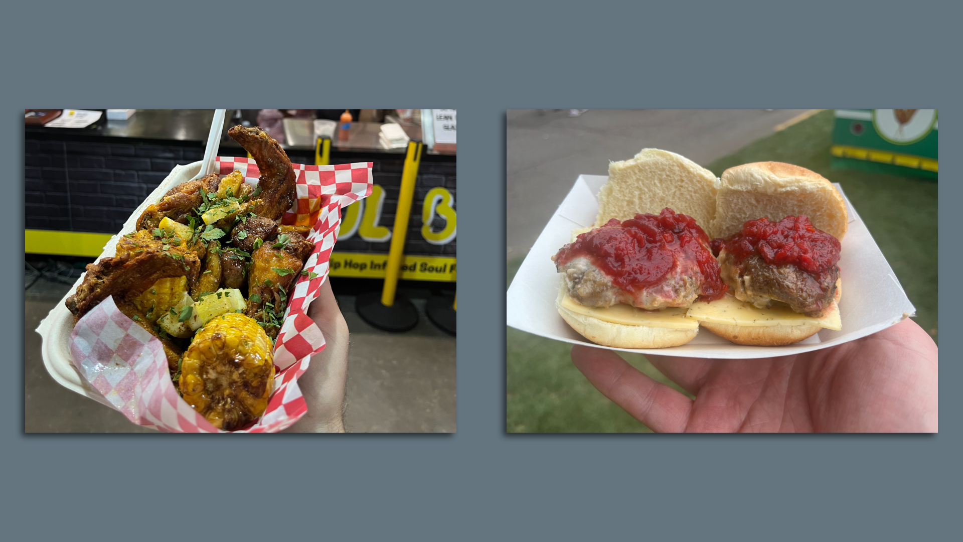 photos of chicken wings and sota sliders