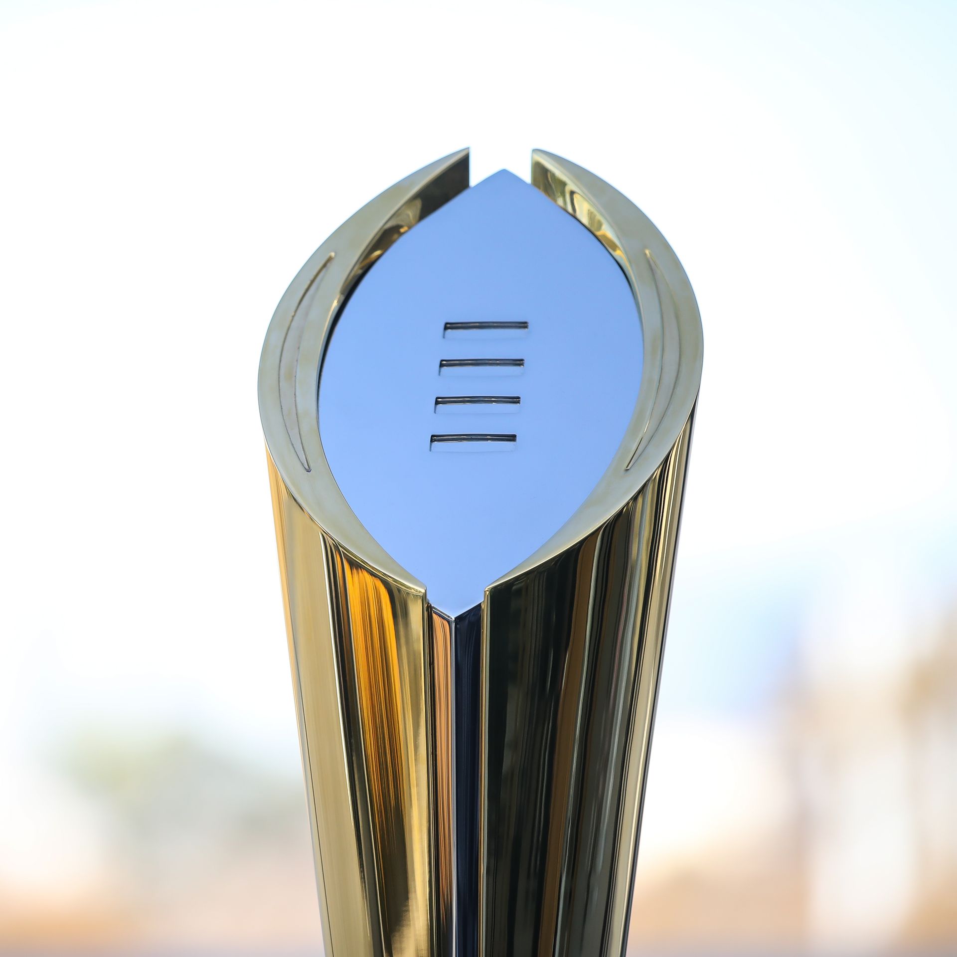 CFP trophy during the College Football Playoff press conference and media roundtable on November 19, 2022.