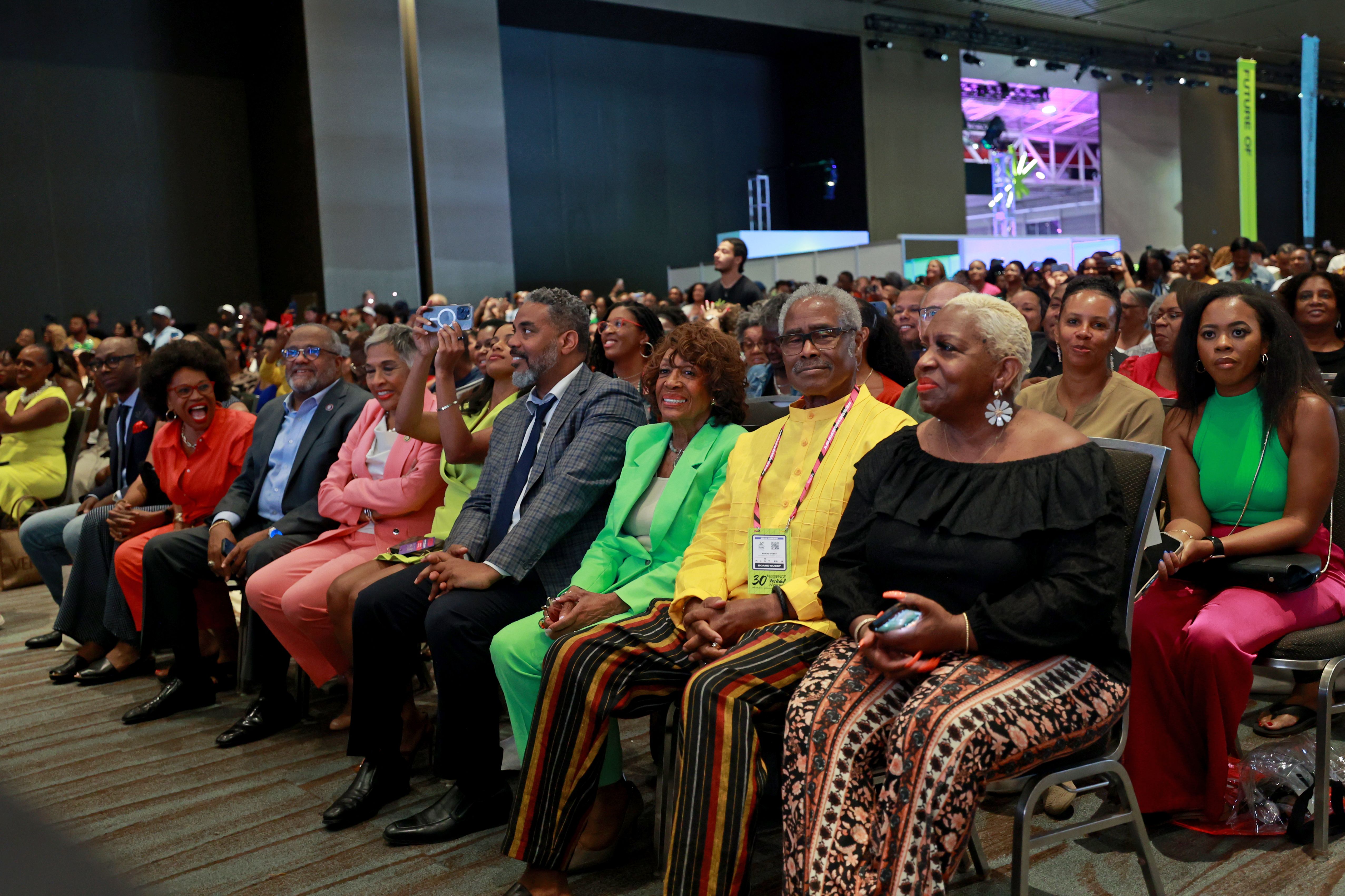 Photo shows members of the audience at Essence