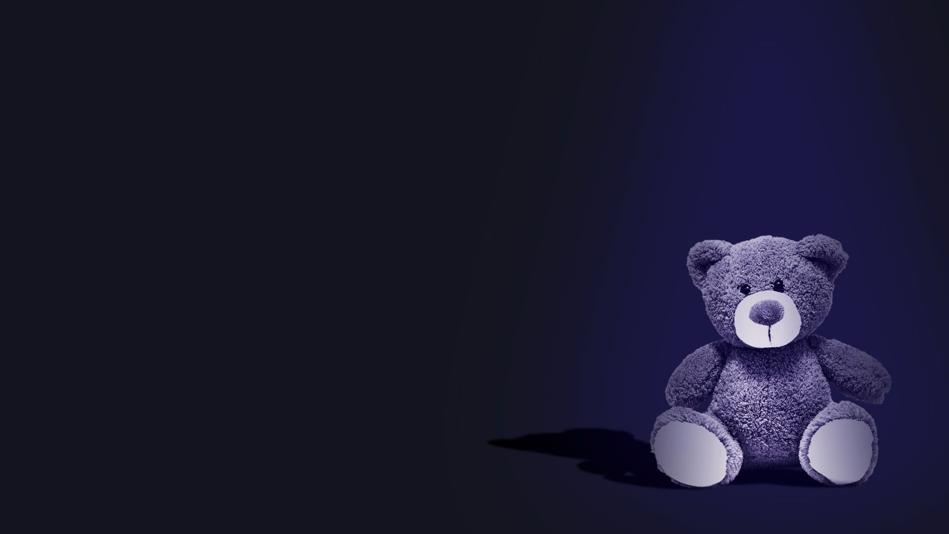 Illustration of a lone teddy bear. 
