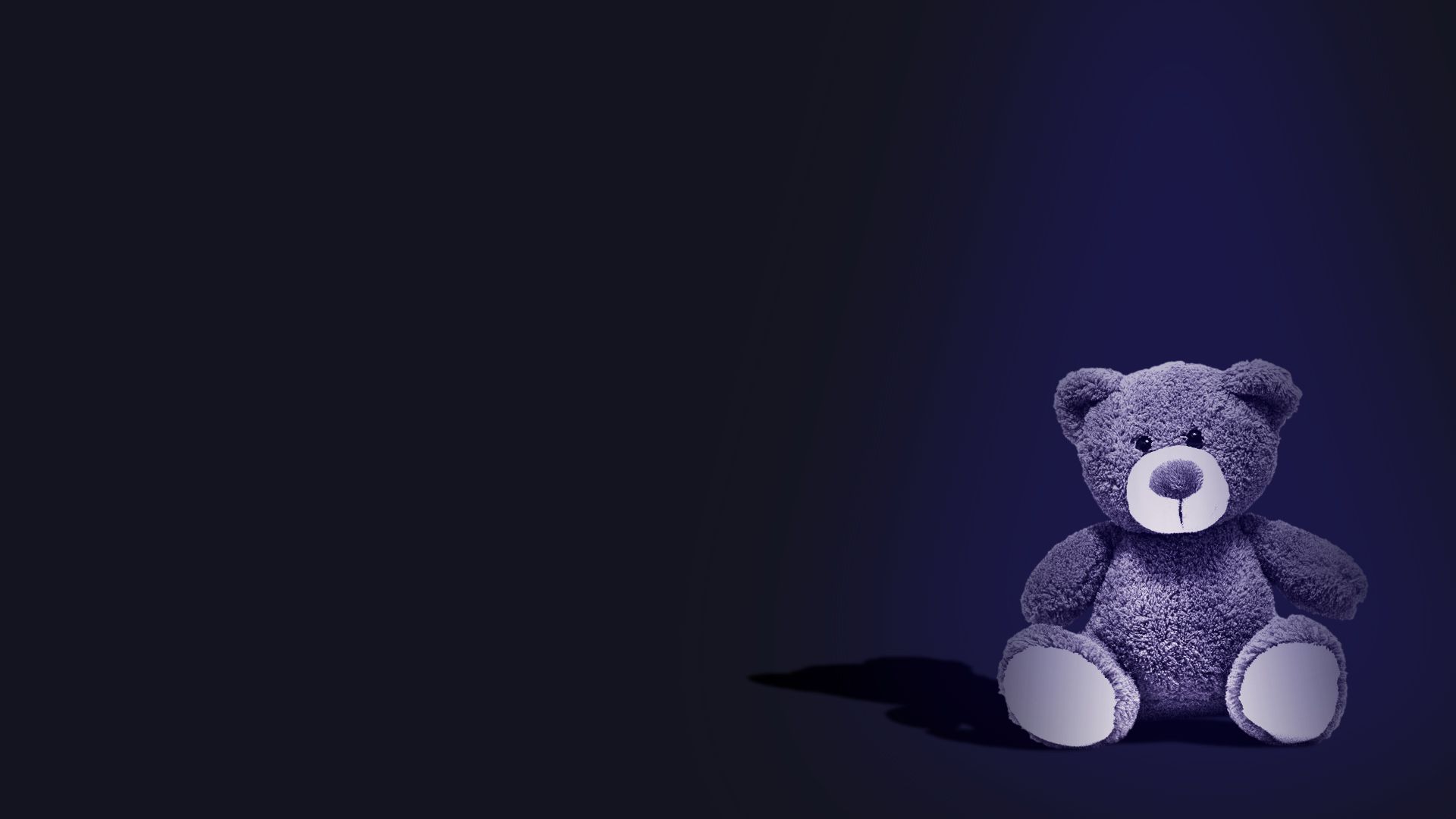 Illustration of a lone teddy bear.