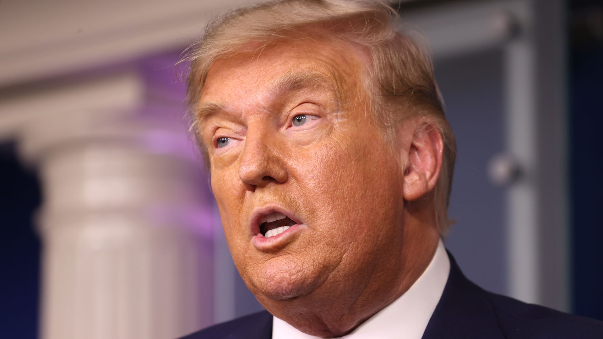 Photo of Donald Trump as he is speaking