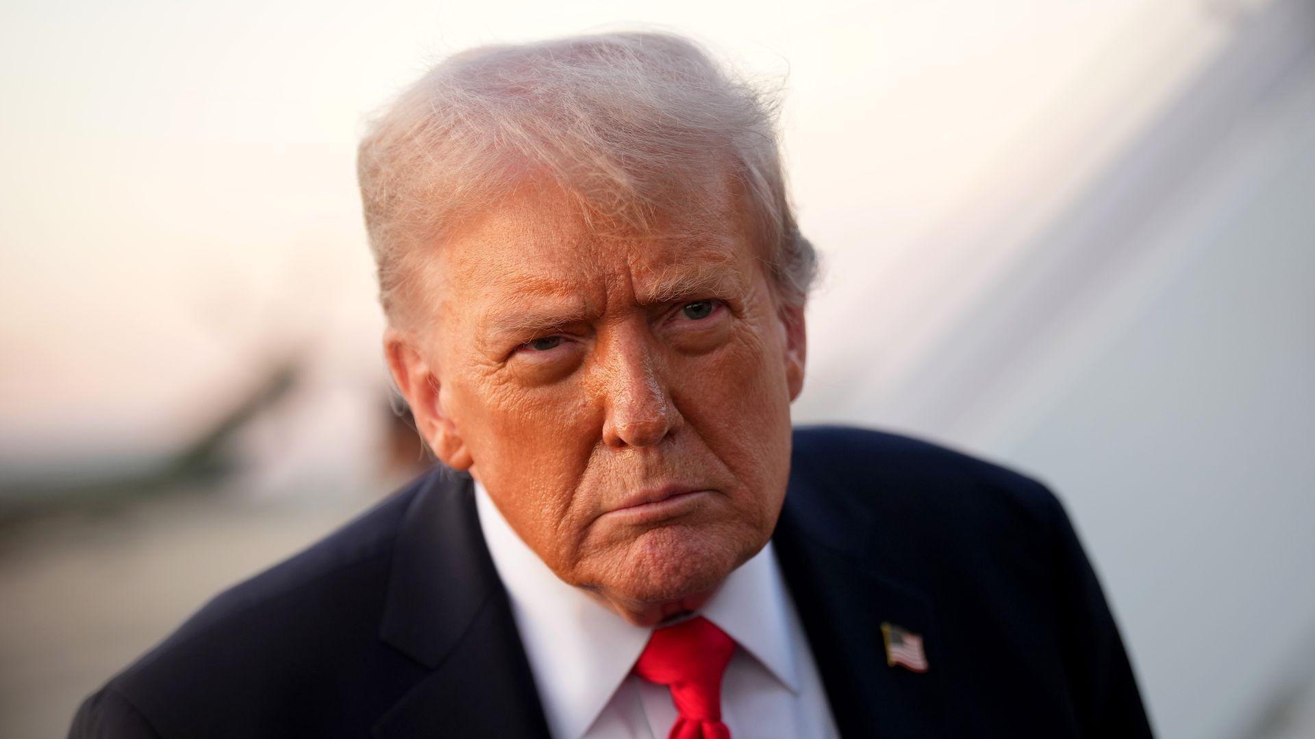 U.S. President Donald Trump steps off Air Force One at Joint Base Andrews after attending the U.S. Open men's final in New York