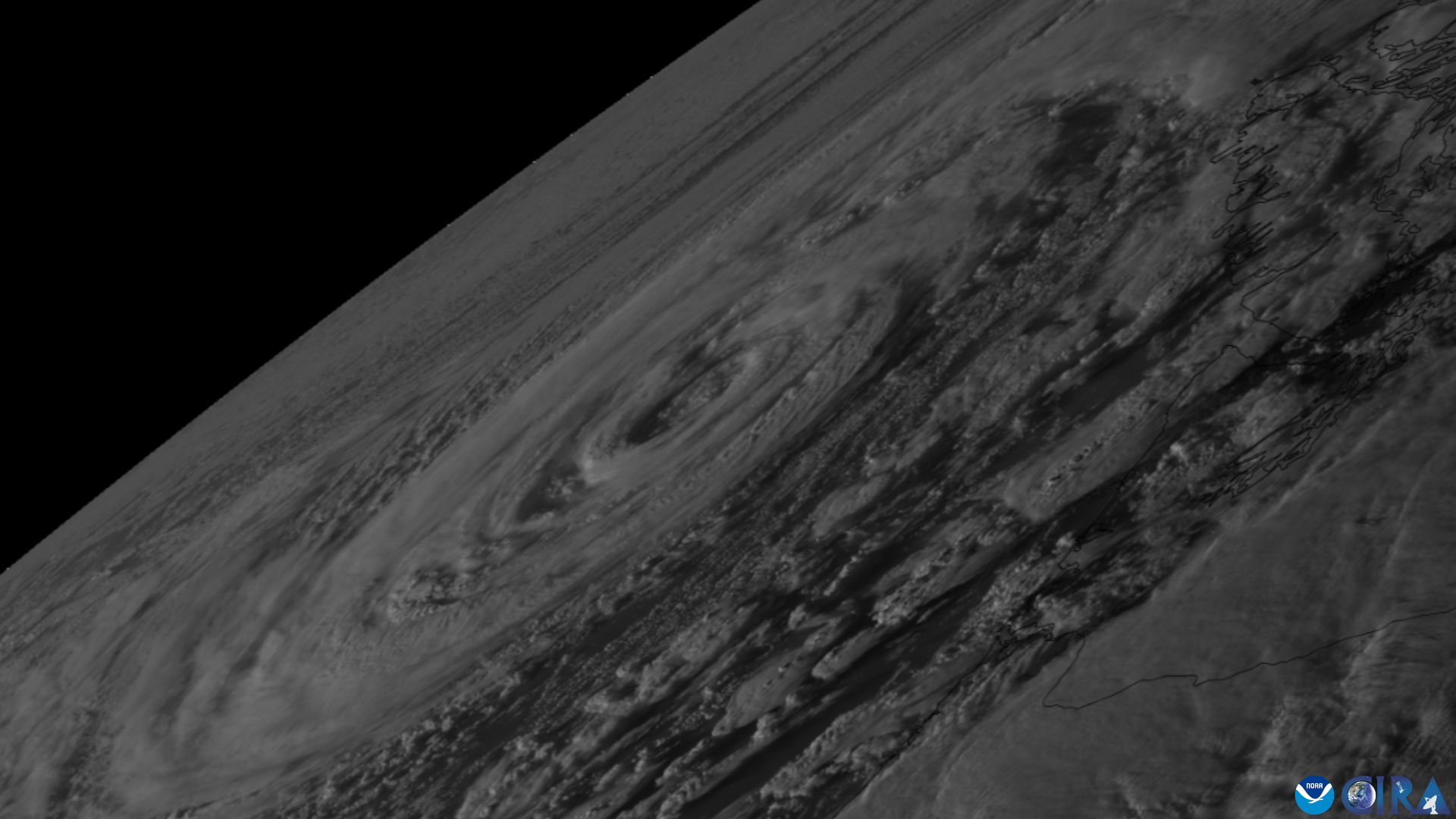 A  view of a 'bomb cyclone' driving an atmospheric river impacting the West Coast.