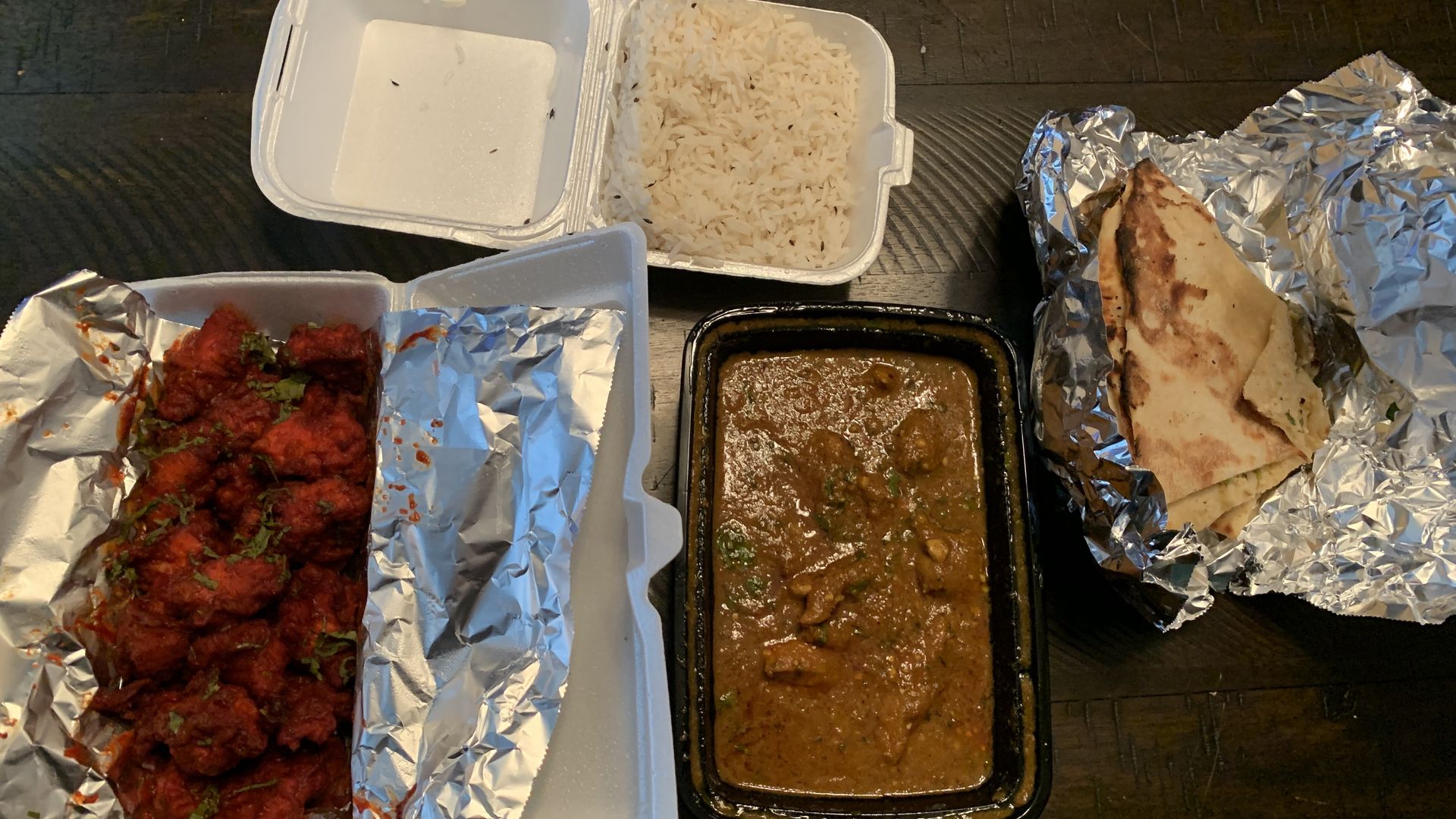 Indian takeout store food